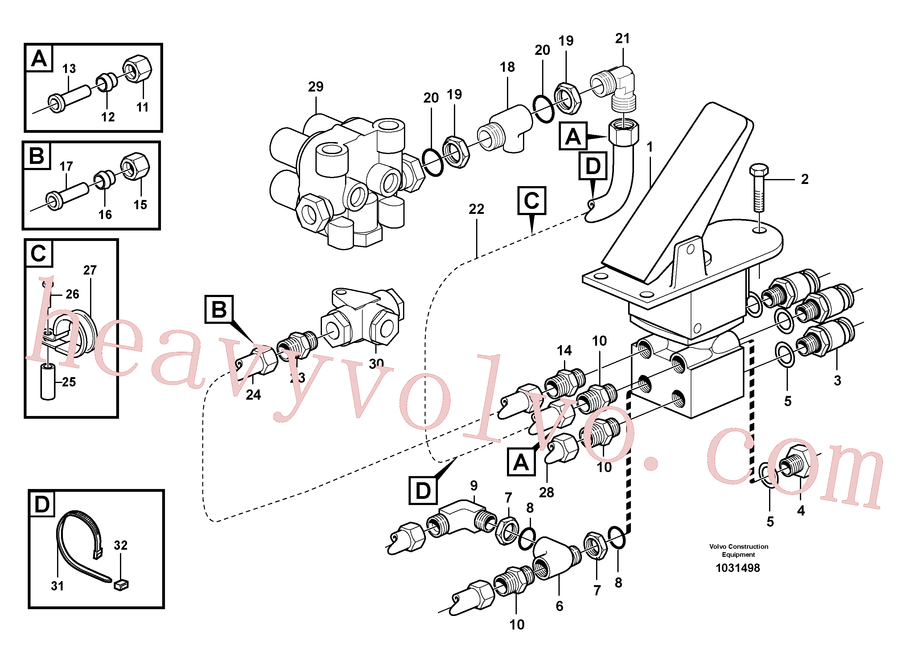 VOE945964 Elbow nipple for Volvo Excavator spare