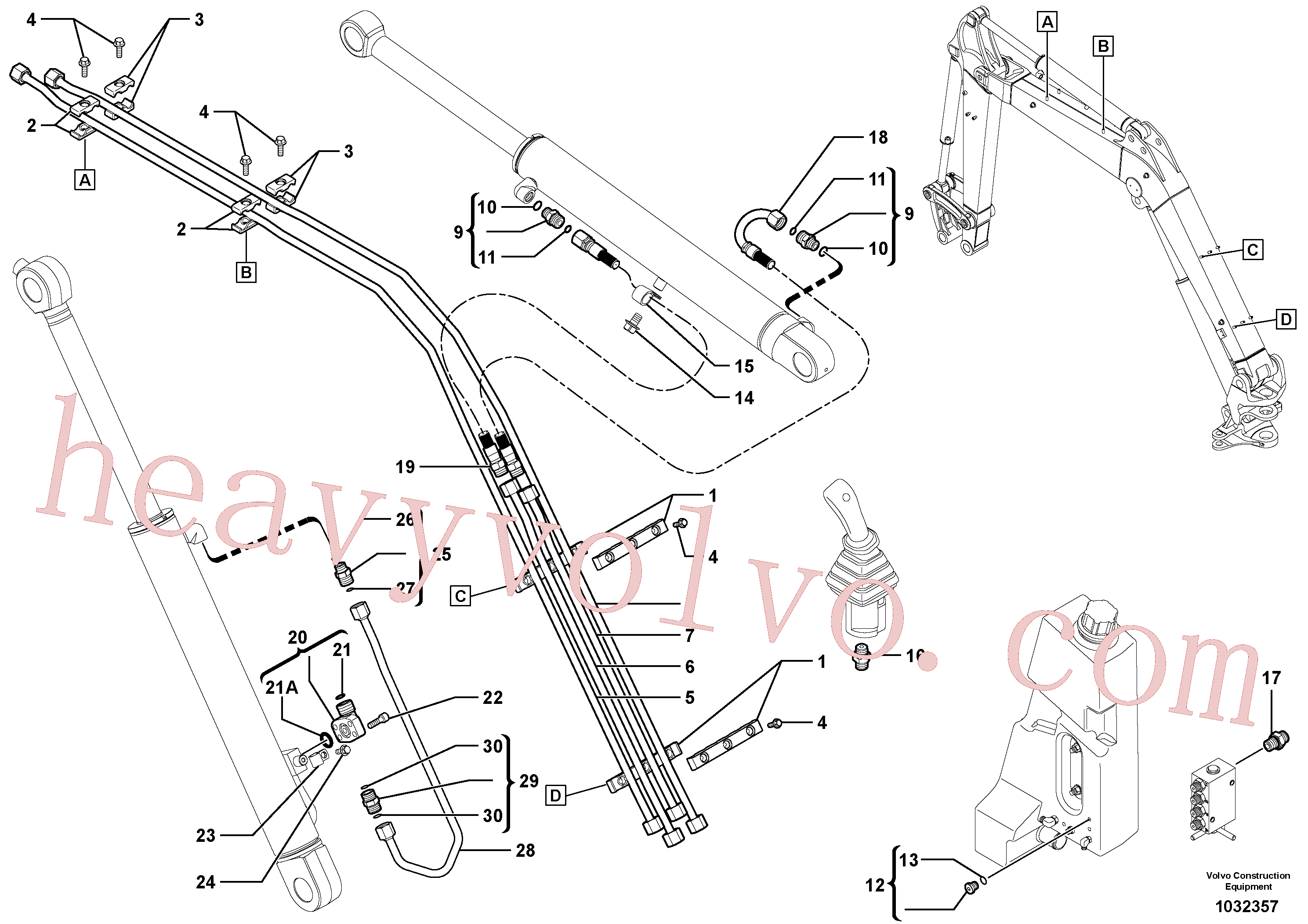 VOE11802733 Tube for Volvo Excavator spare