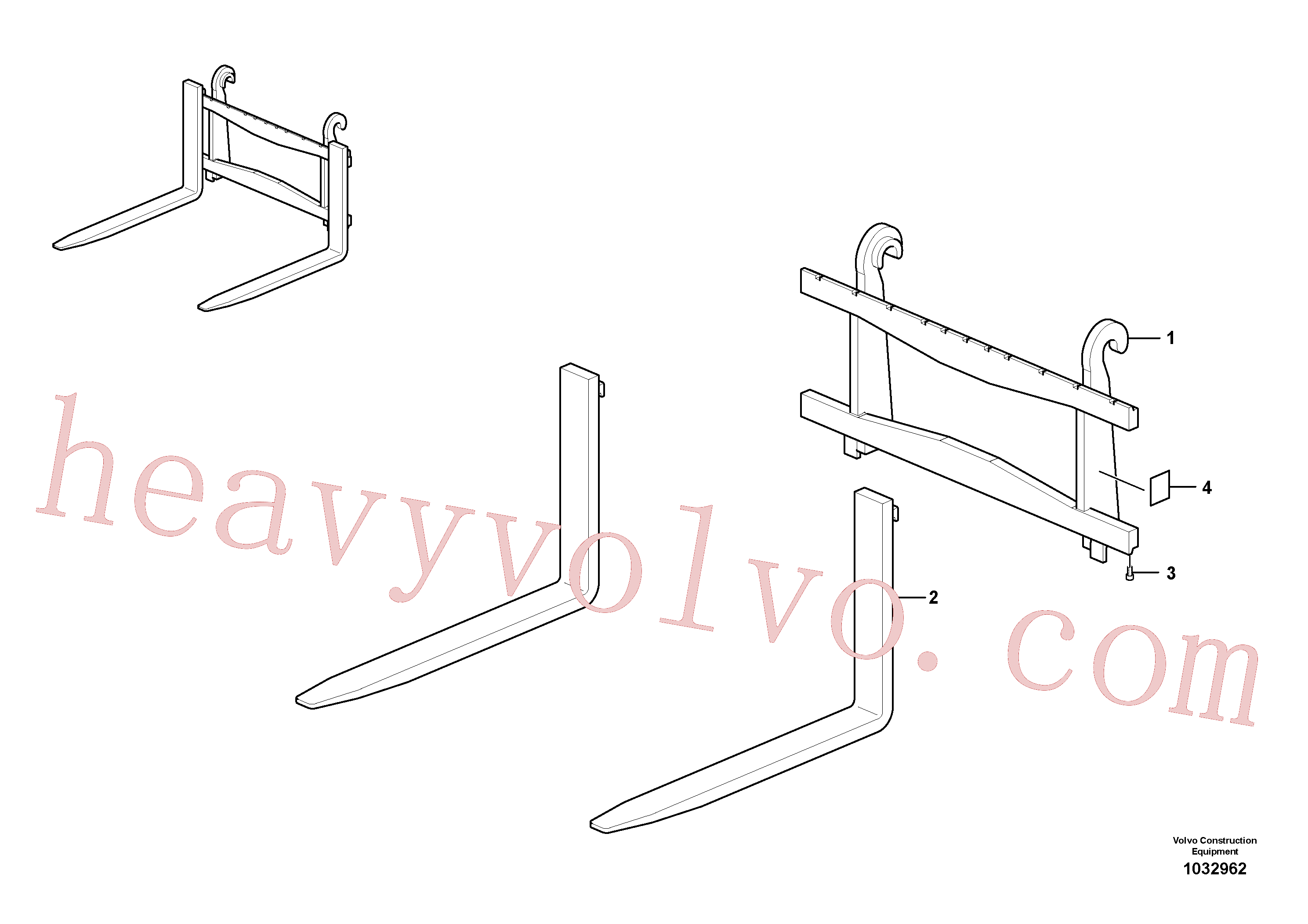 Volvo excavator part ZM2801697 Fork for sale