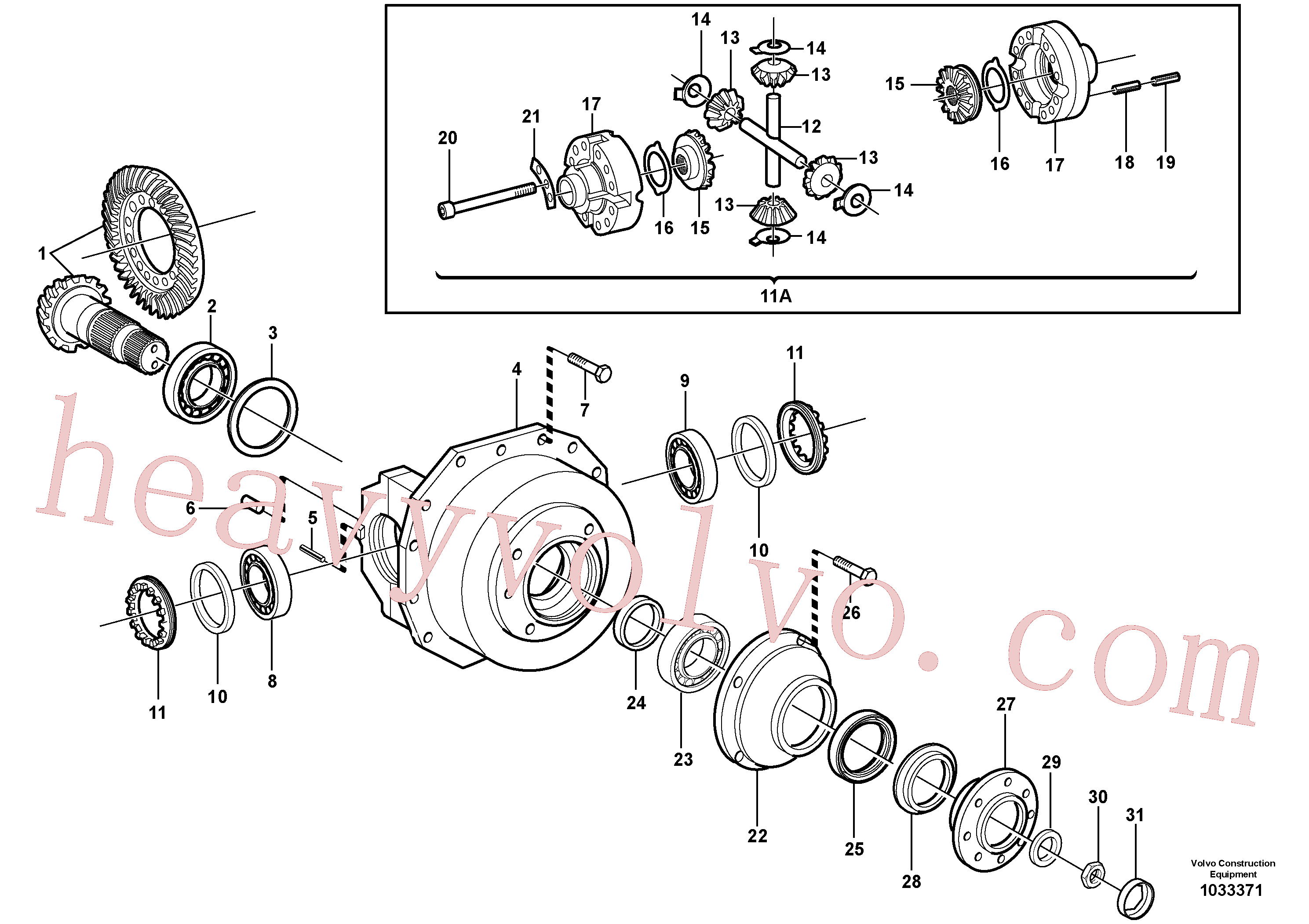 VOE951993 Spring pin for Volvo Excavator spare