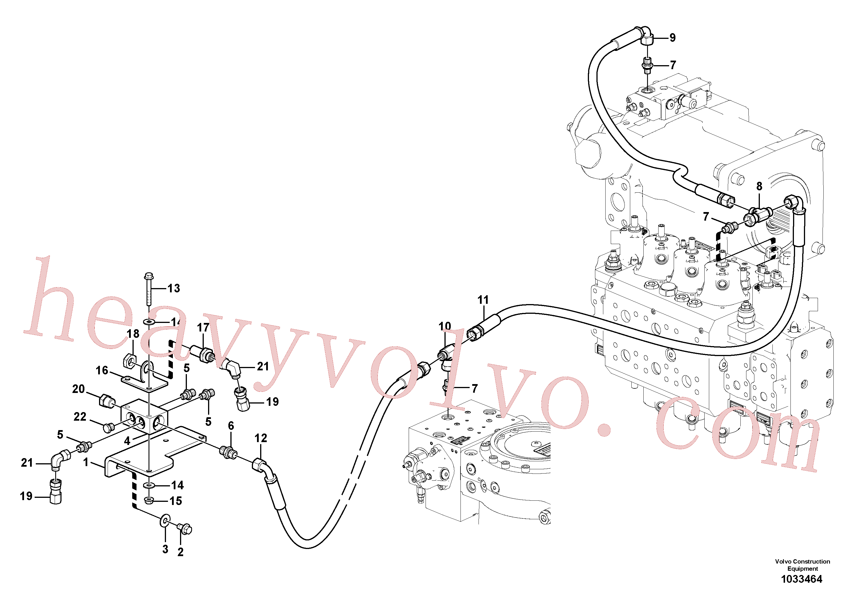 Volvo excavator part VOE936493 Hose assembly for sale