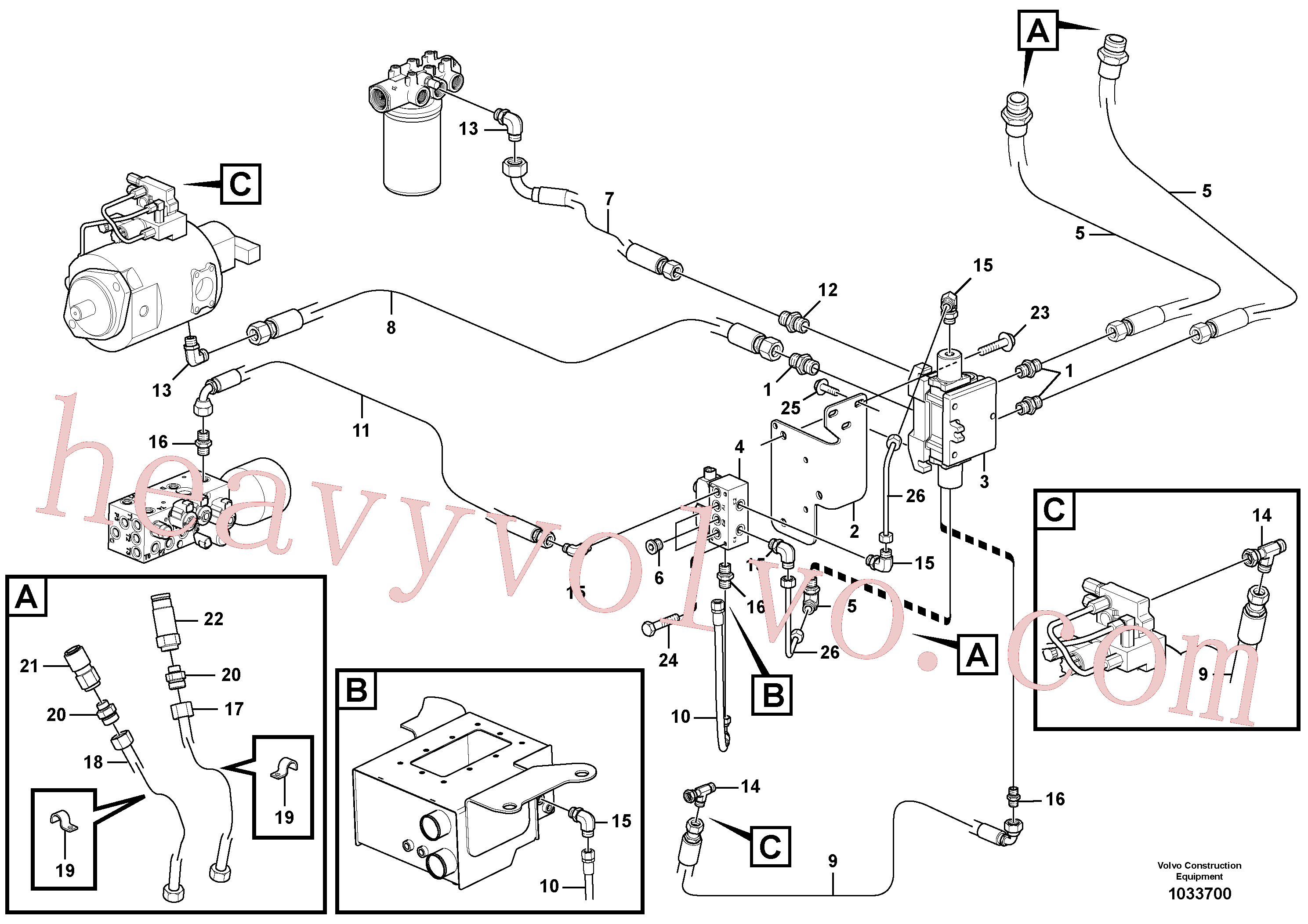 Volvo excavator part VOE11713203 Solenoid for sale