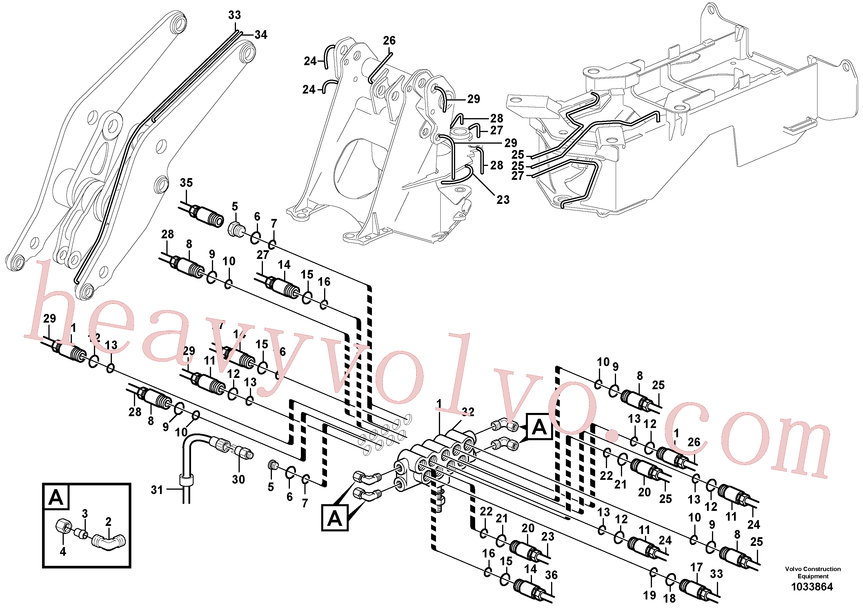 Volvo excavator part VOE11432340 Hose for sale