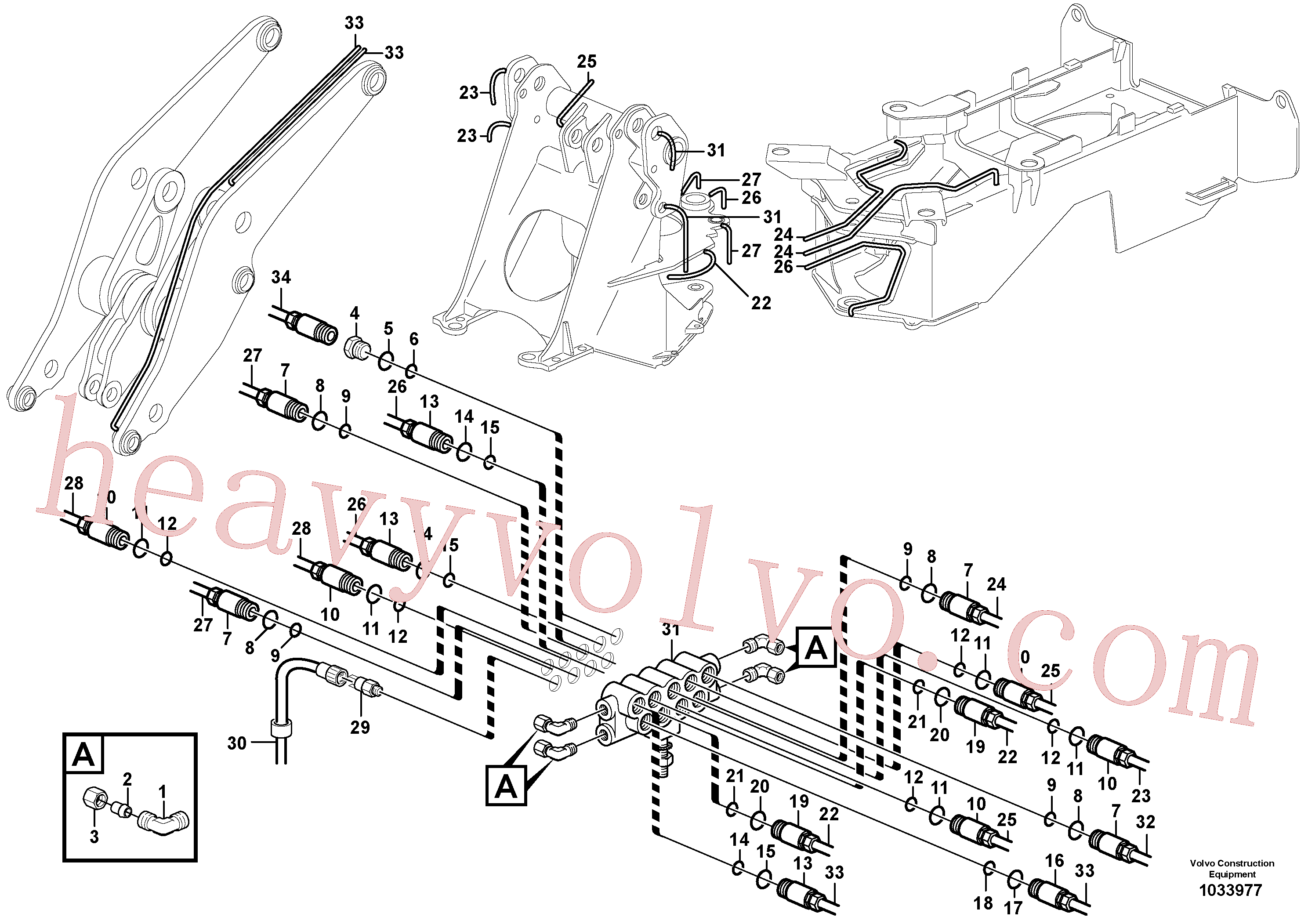 Volvo excavator part VOE11432340 Hose for sale