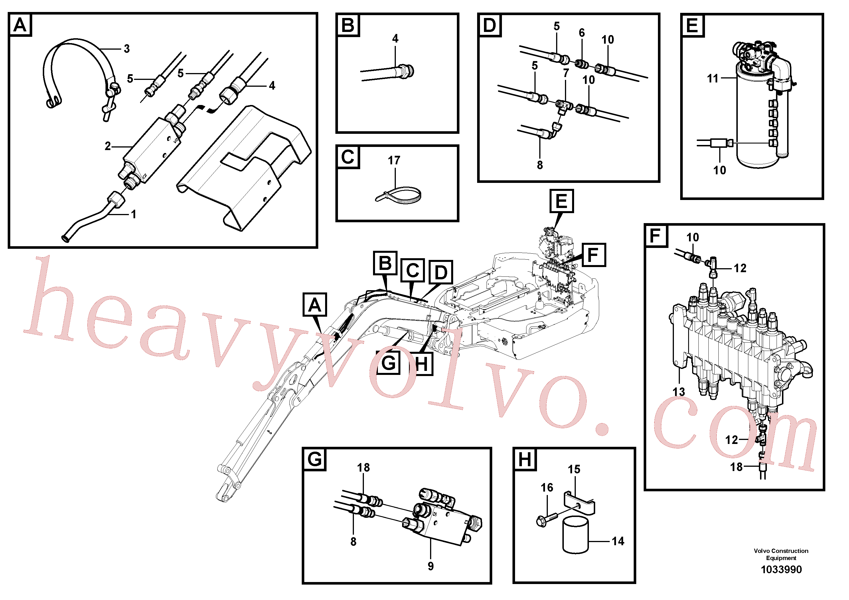 China Made VOE935436 Nipple parts for Volvo Excavator