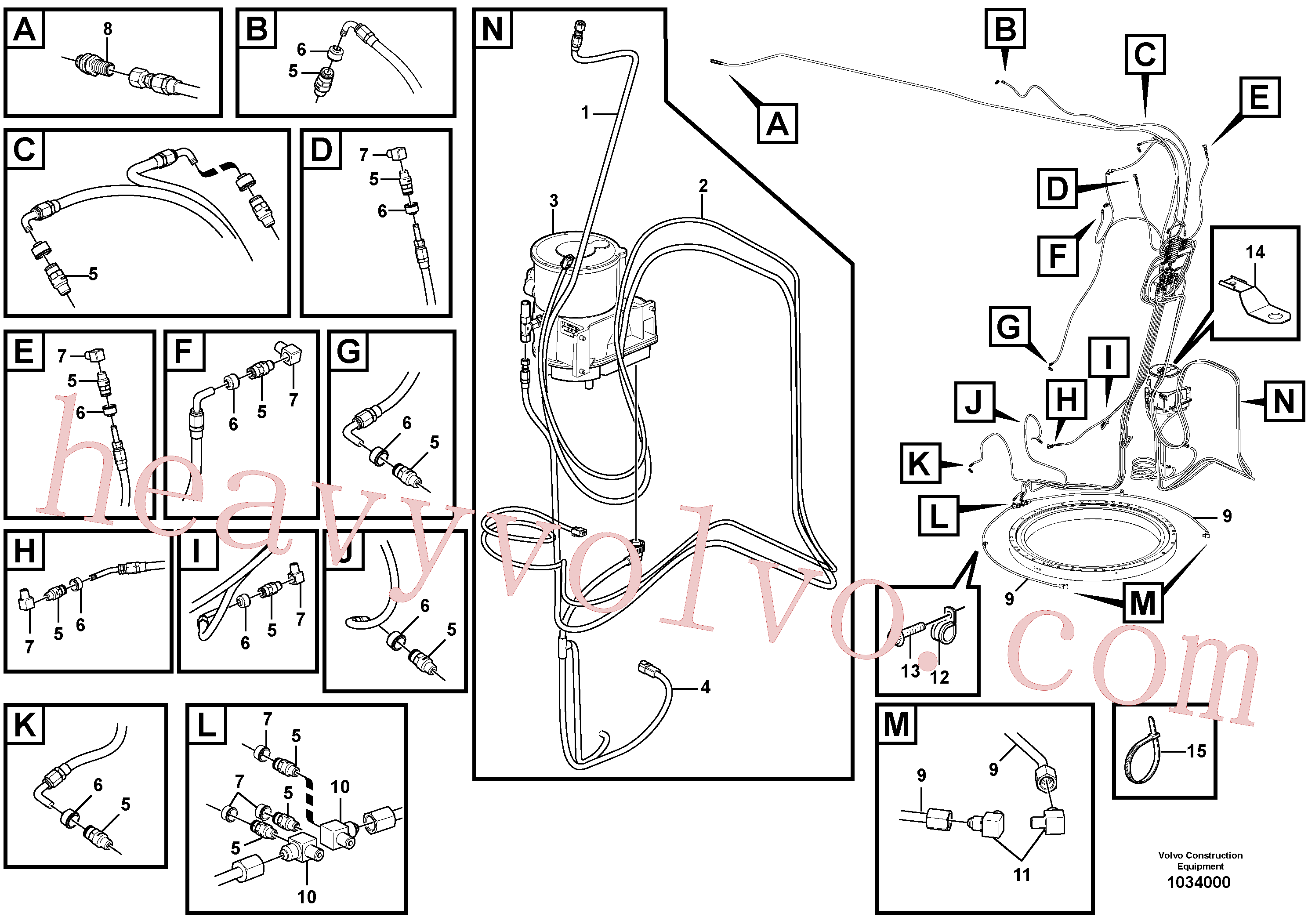 Volvo excavator part VOE14388910 Nipple for sale