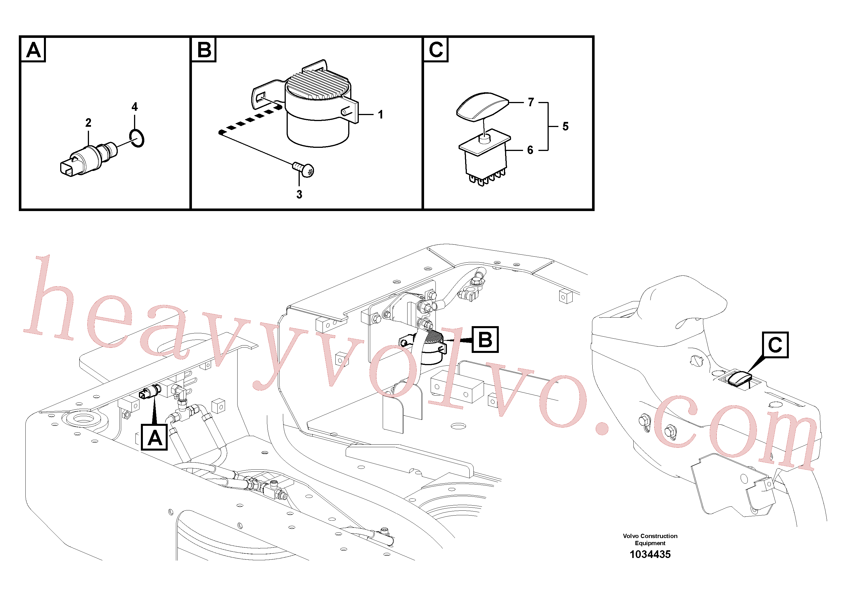 VOE14529295 Switch for Volvo Excavator Parts