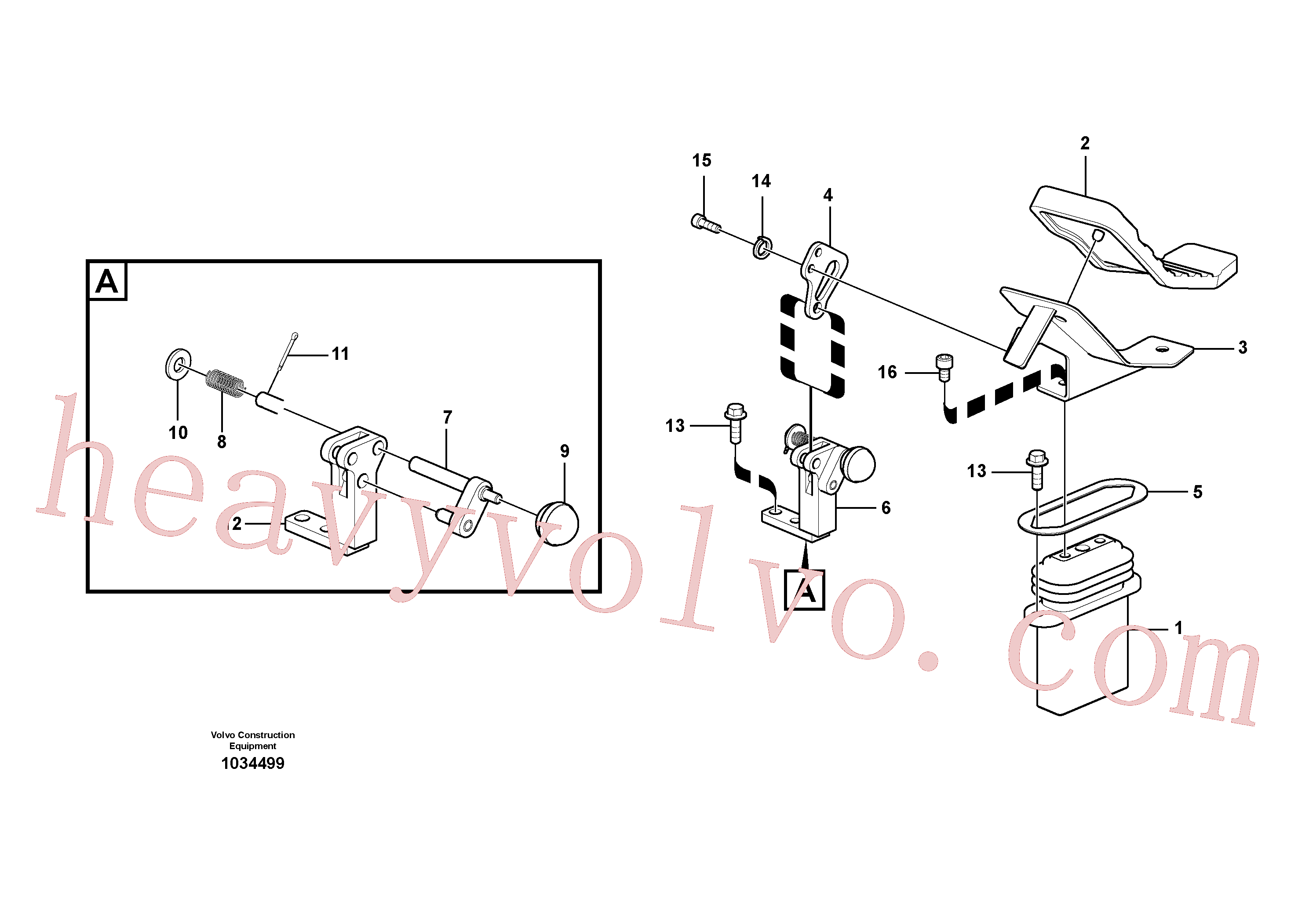 Volvo Assembly VOE14533959 Pedal for sale