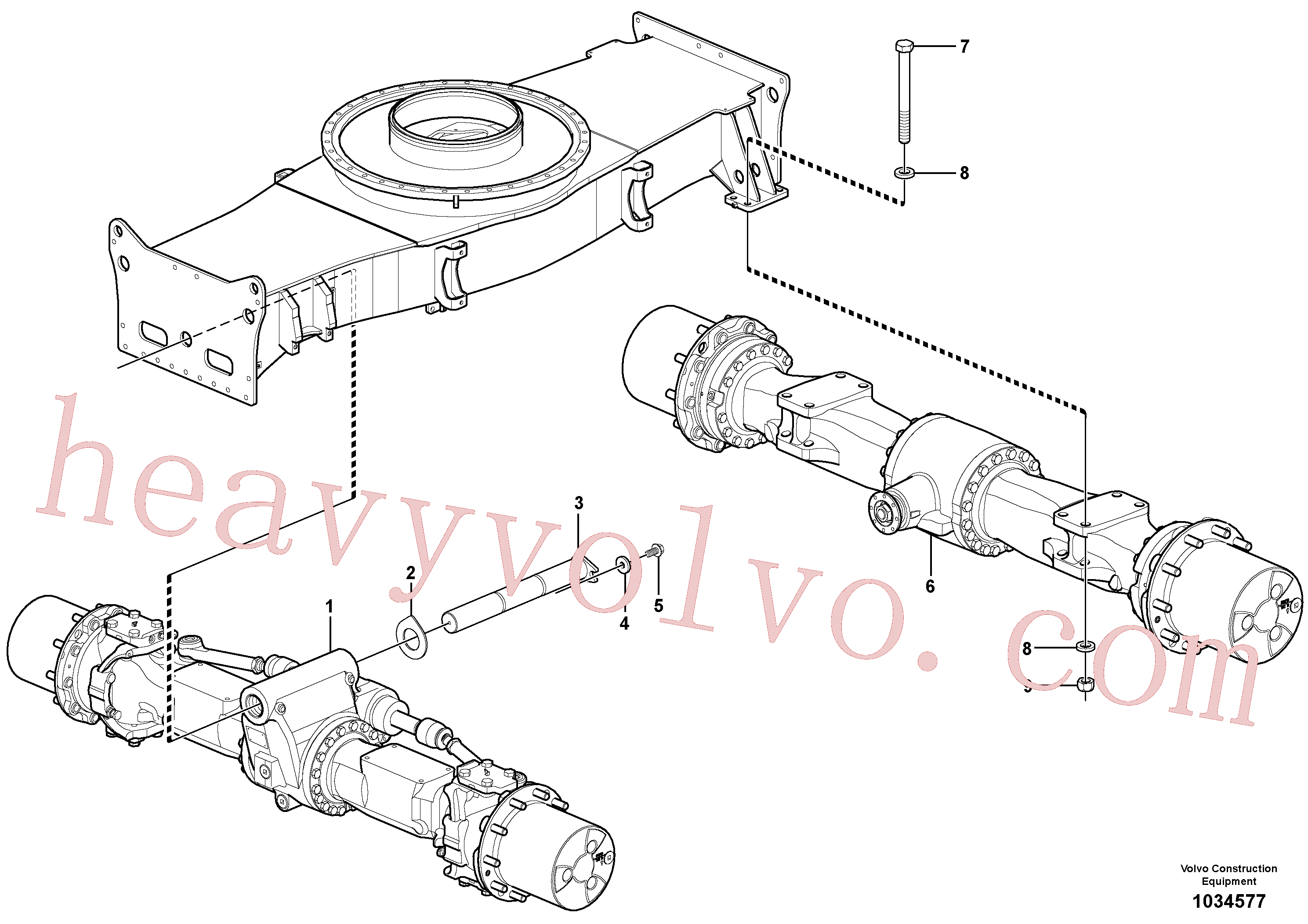 VOE997484 for Volvo Planet axles with fitting parts(1034577 assembly)