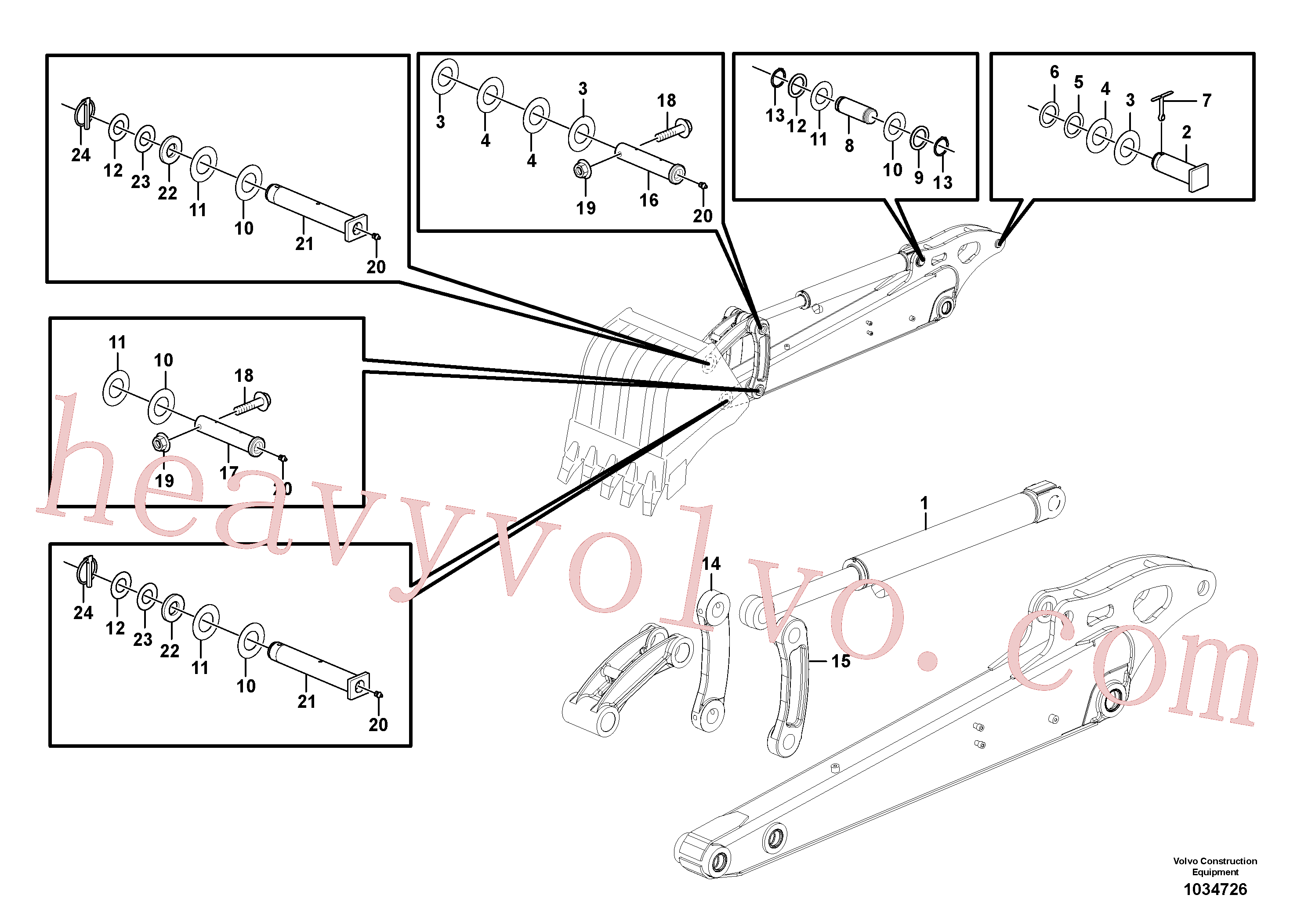 Wholesale VOE11809066 Pin for Volvo Excavator