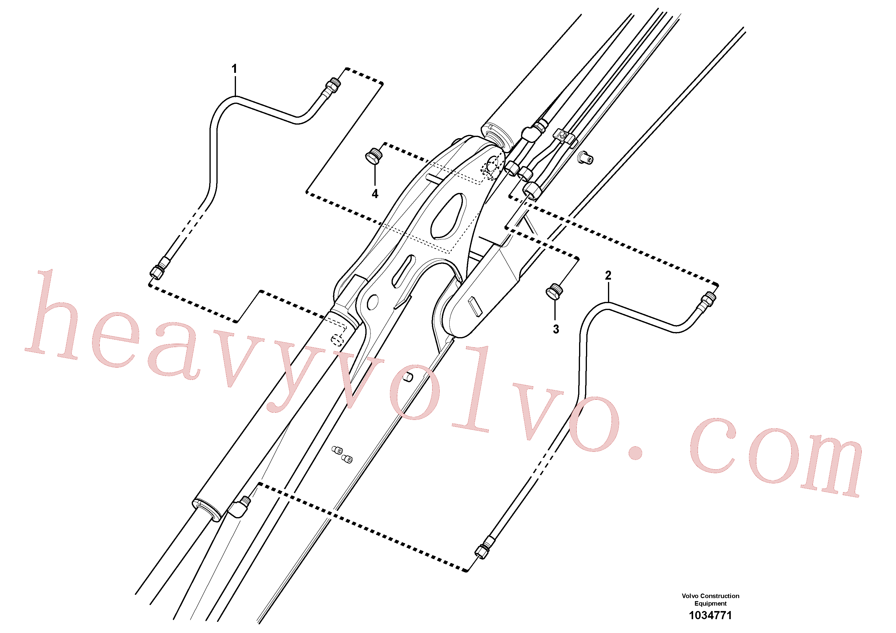 China Made VOE11808936 Hose assembly parts for Volvo Excavator