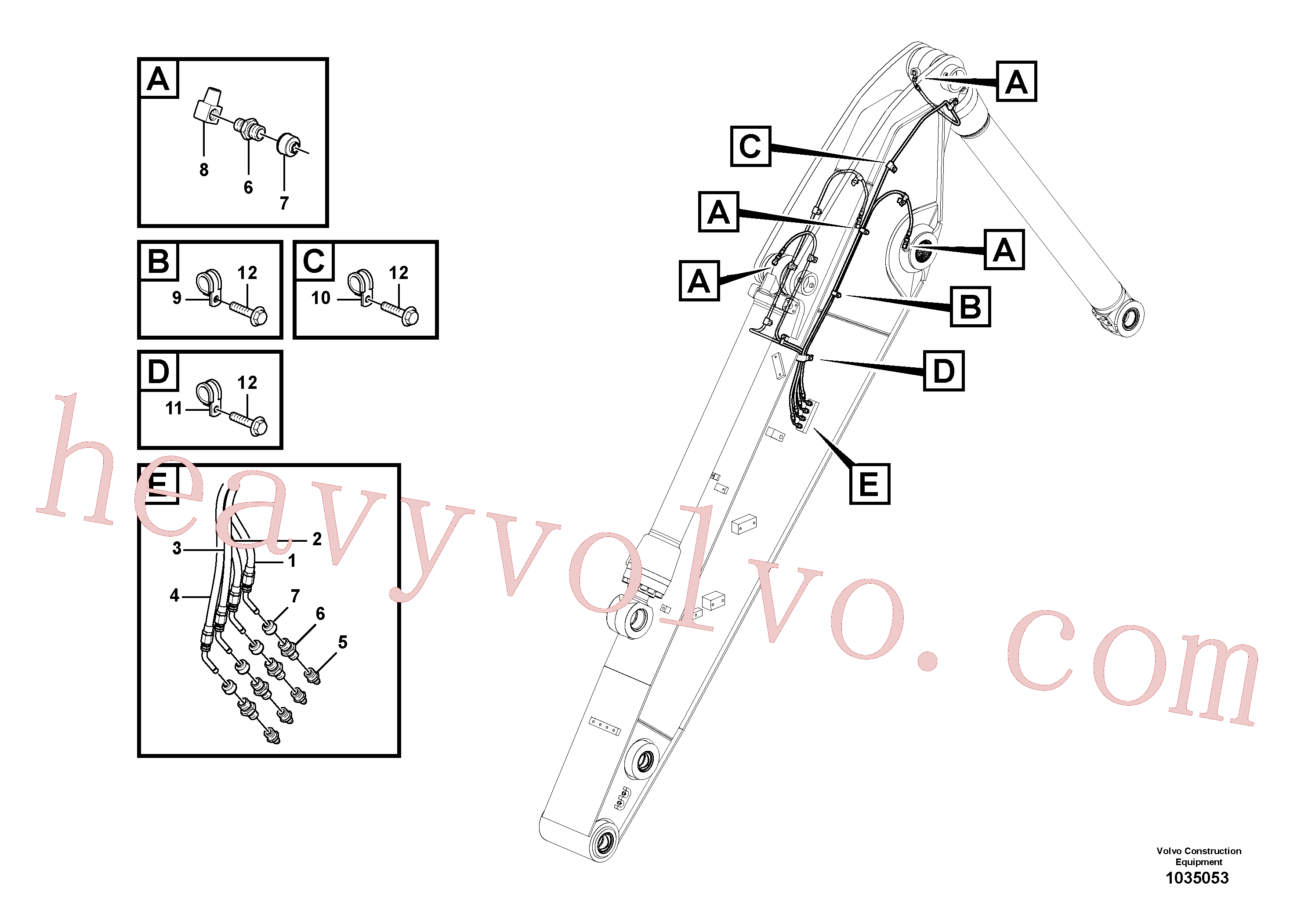 Volvo excavator part VOE14388910 Nipple for sale
