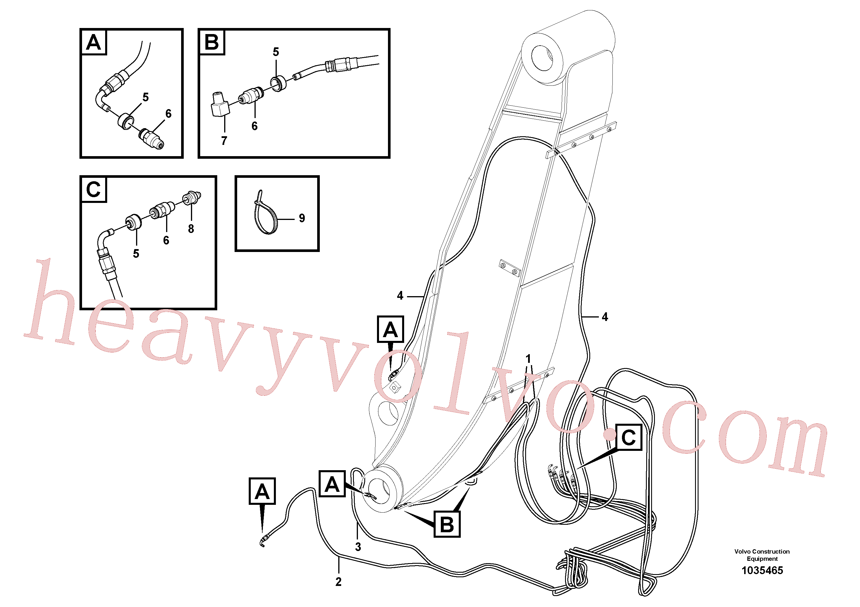 Volvo excavator part VOE14388910 Nipple for sale