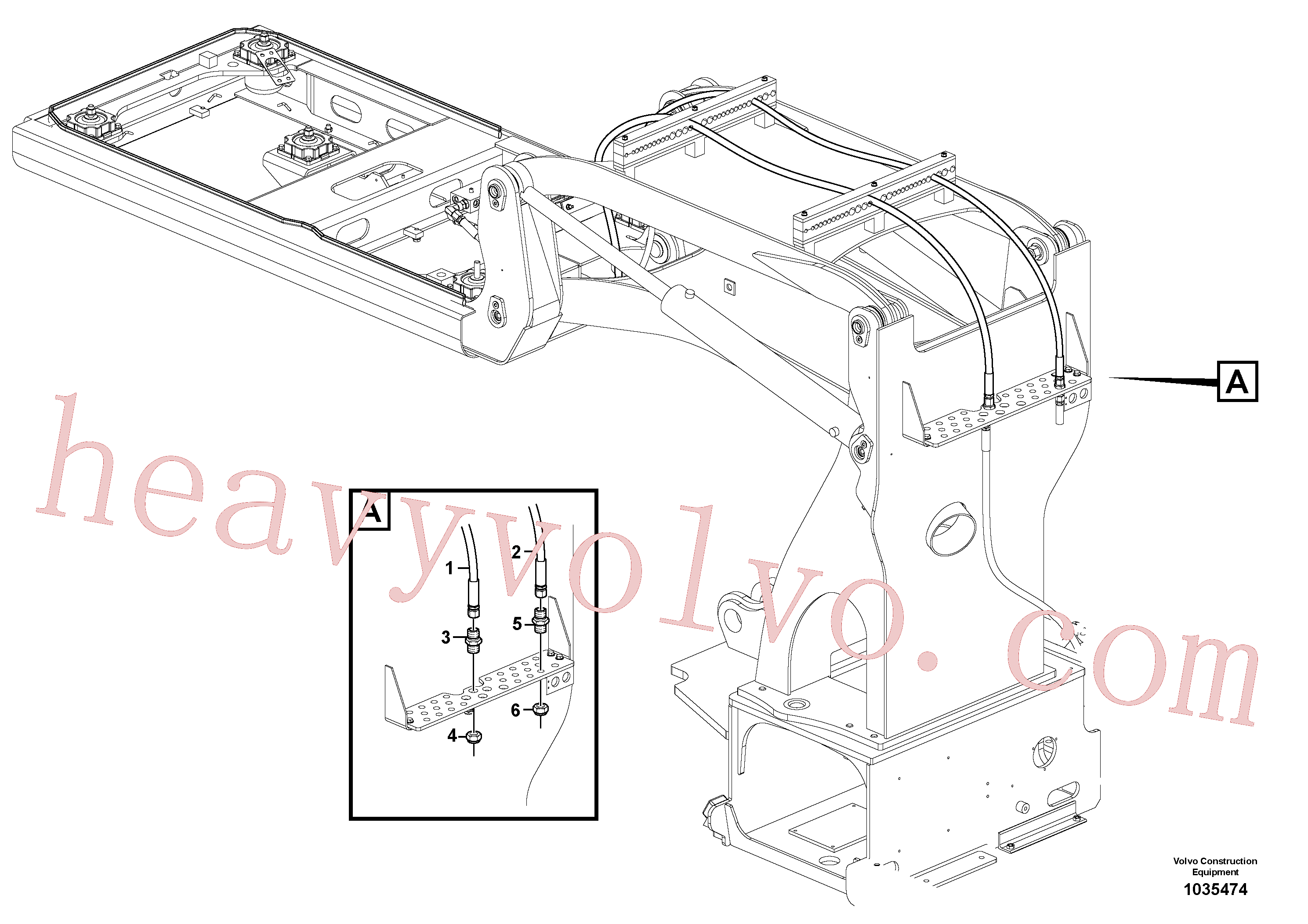 VOE935425 Nipple for Volvo Excavator spare