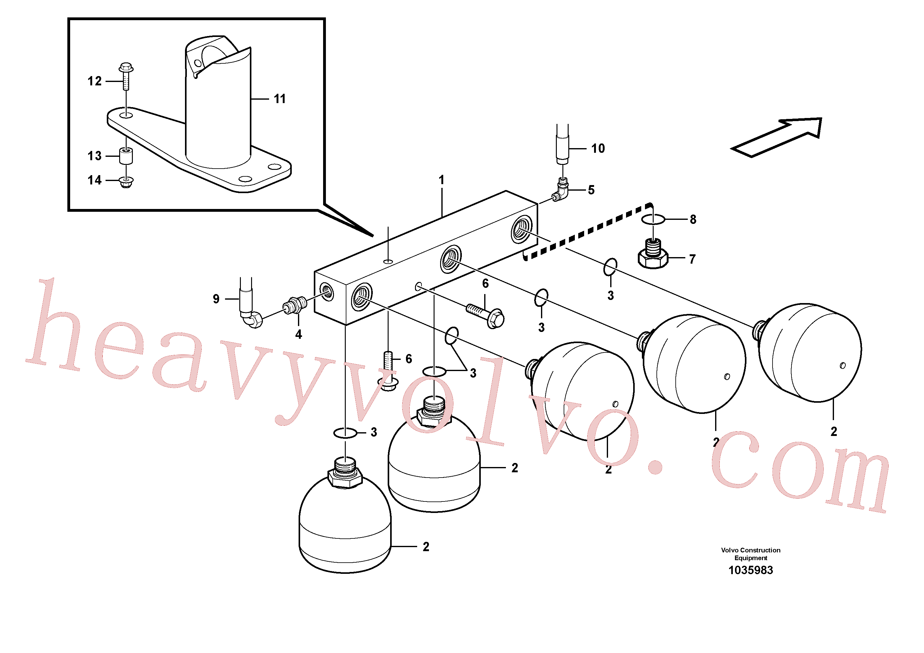 Volvo excavator part VOE935547 Nipple for sale
