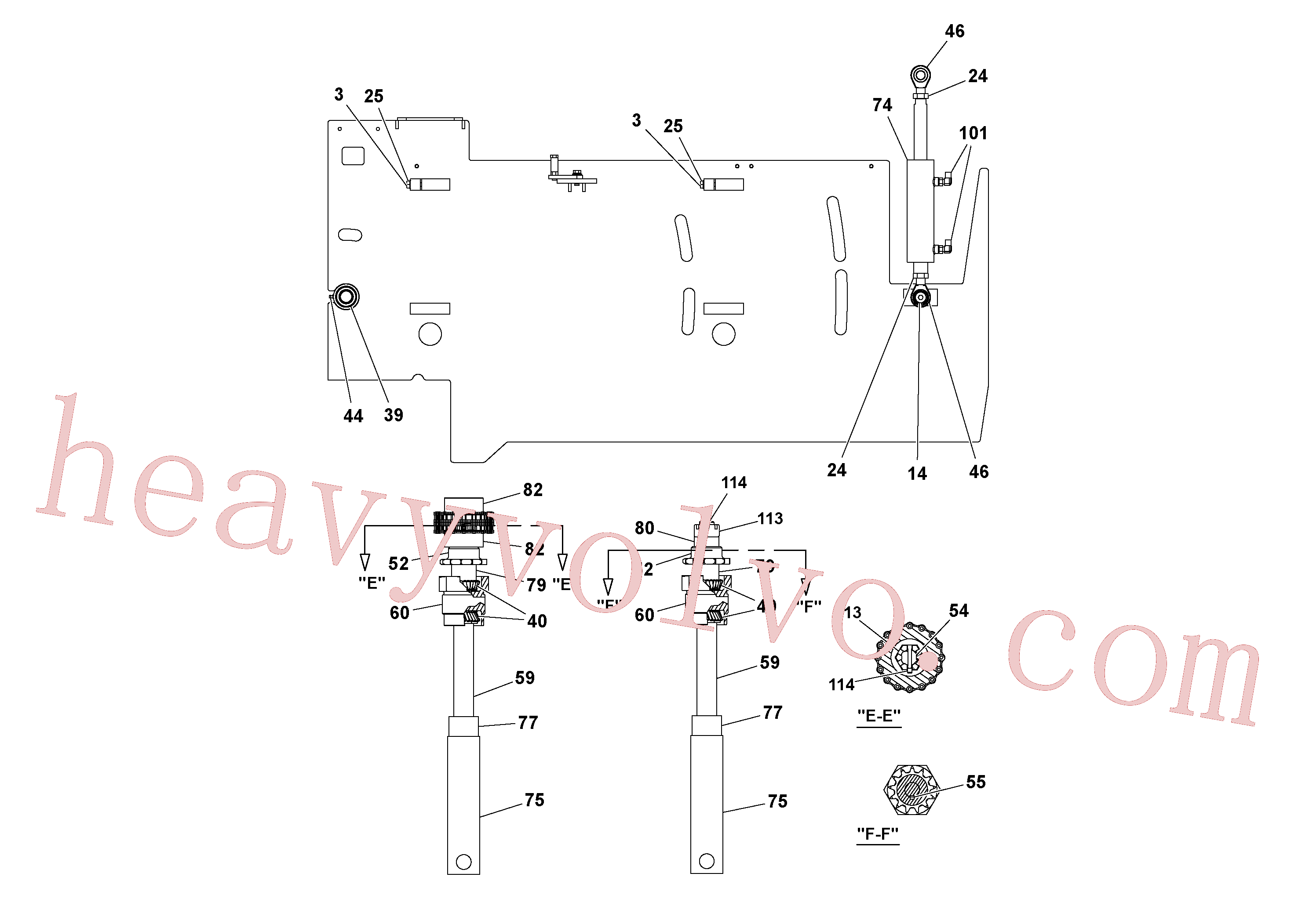 Volvo excavator part RM20313581 Coupling piece for sale