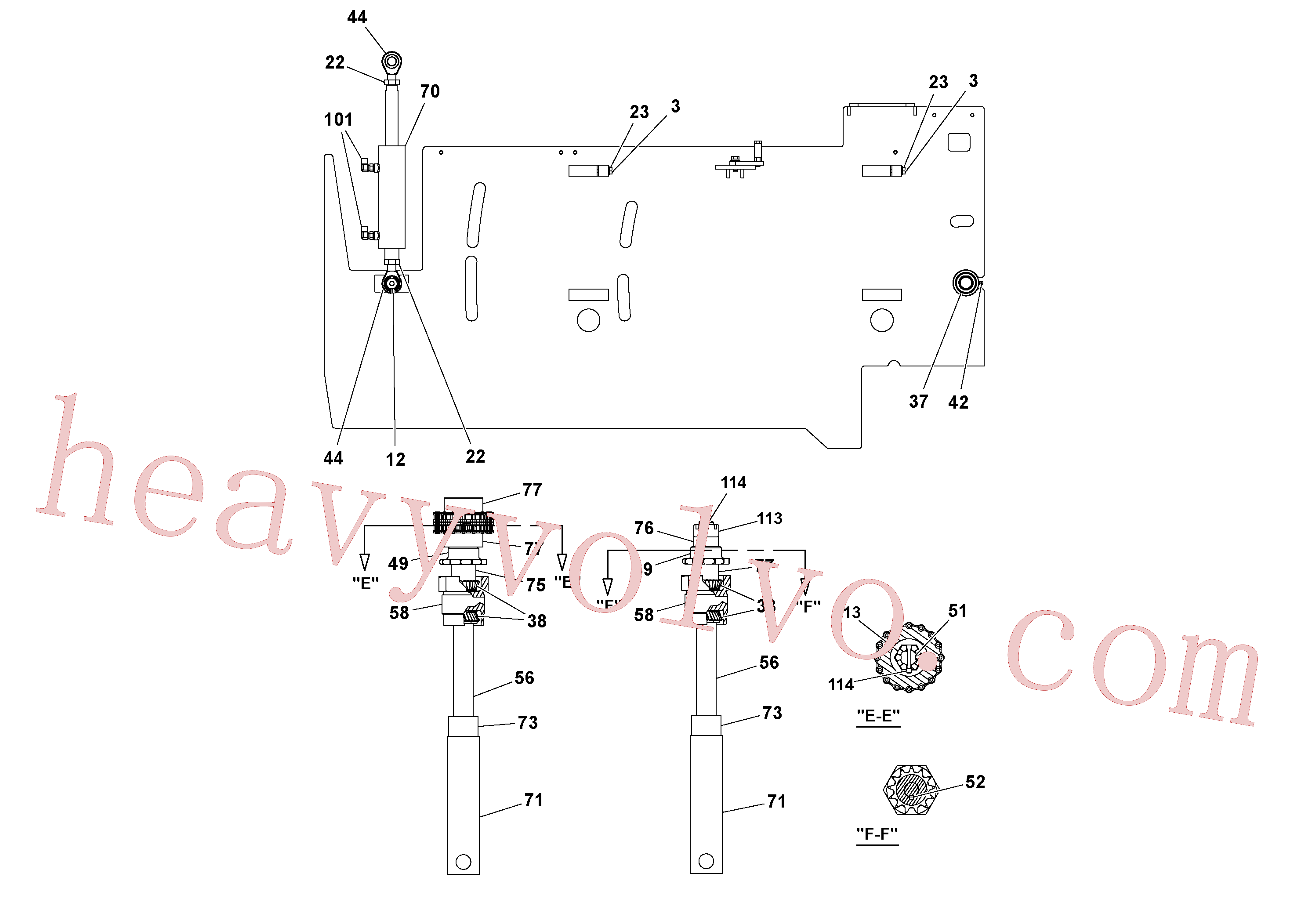 Volvo excavator part RM20313581 Coupling piece for sale