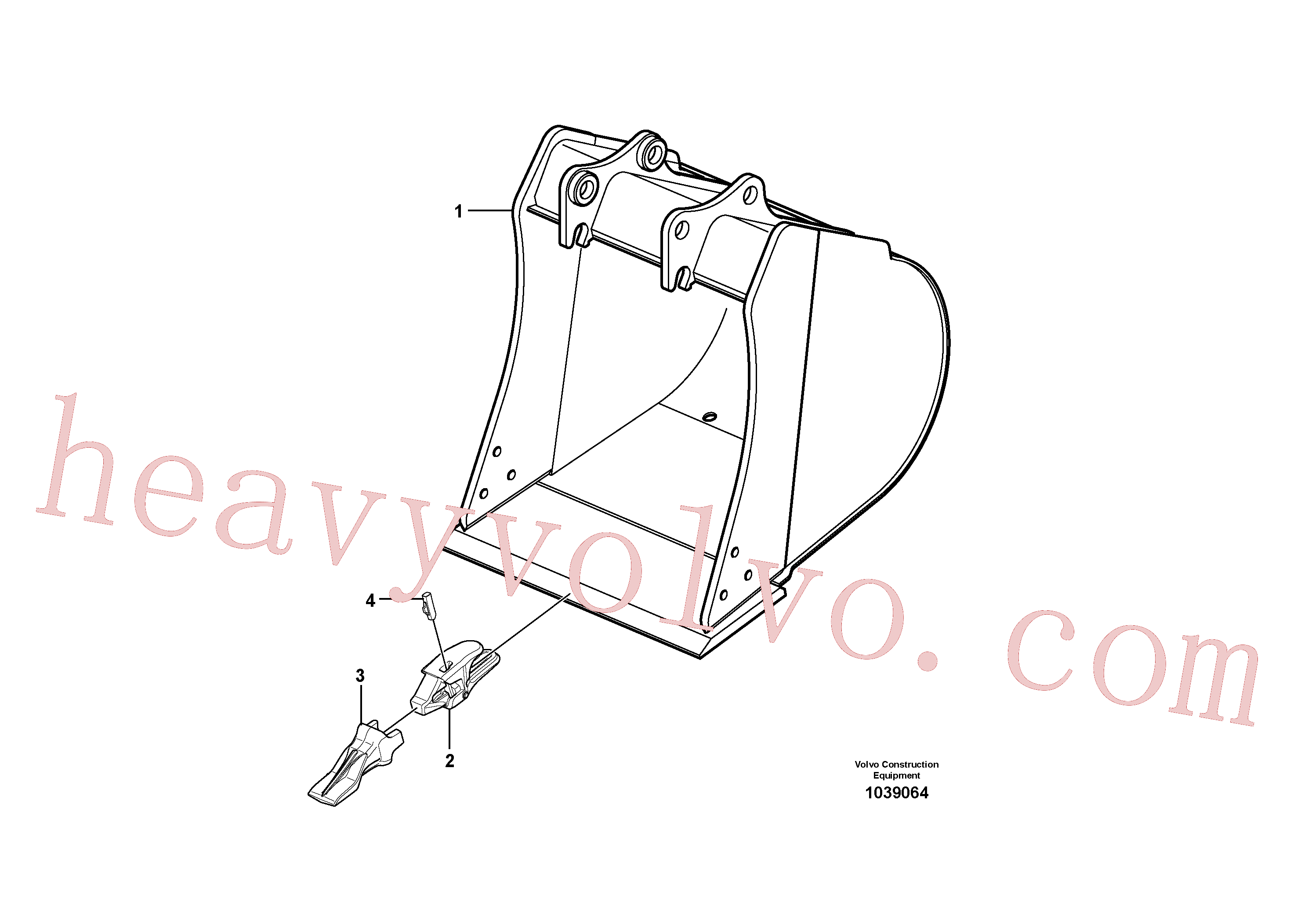 VOE15609030 Bucket for Volvo Excavator Parts