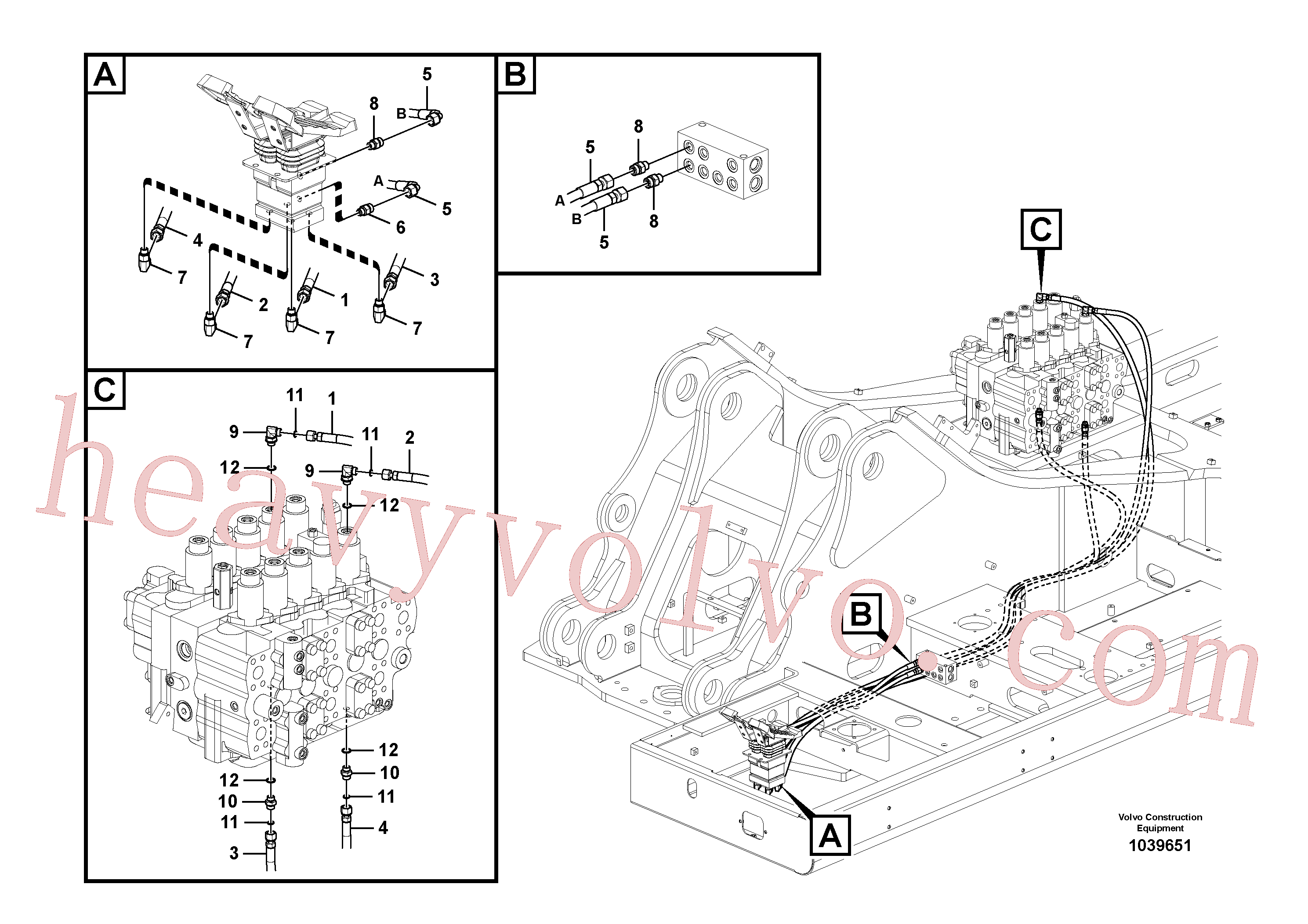 Wholesale VOE939907 Hose assembly for Volvo Excavator