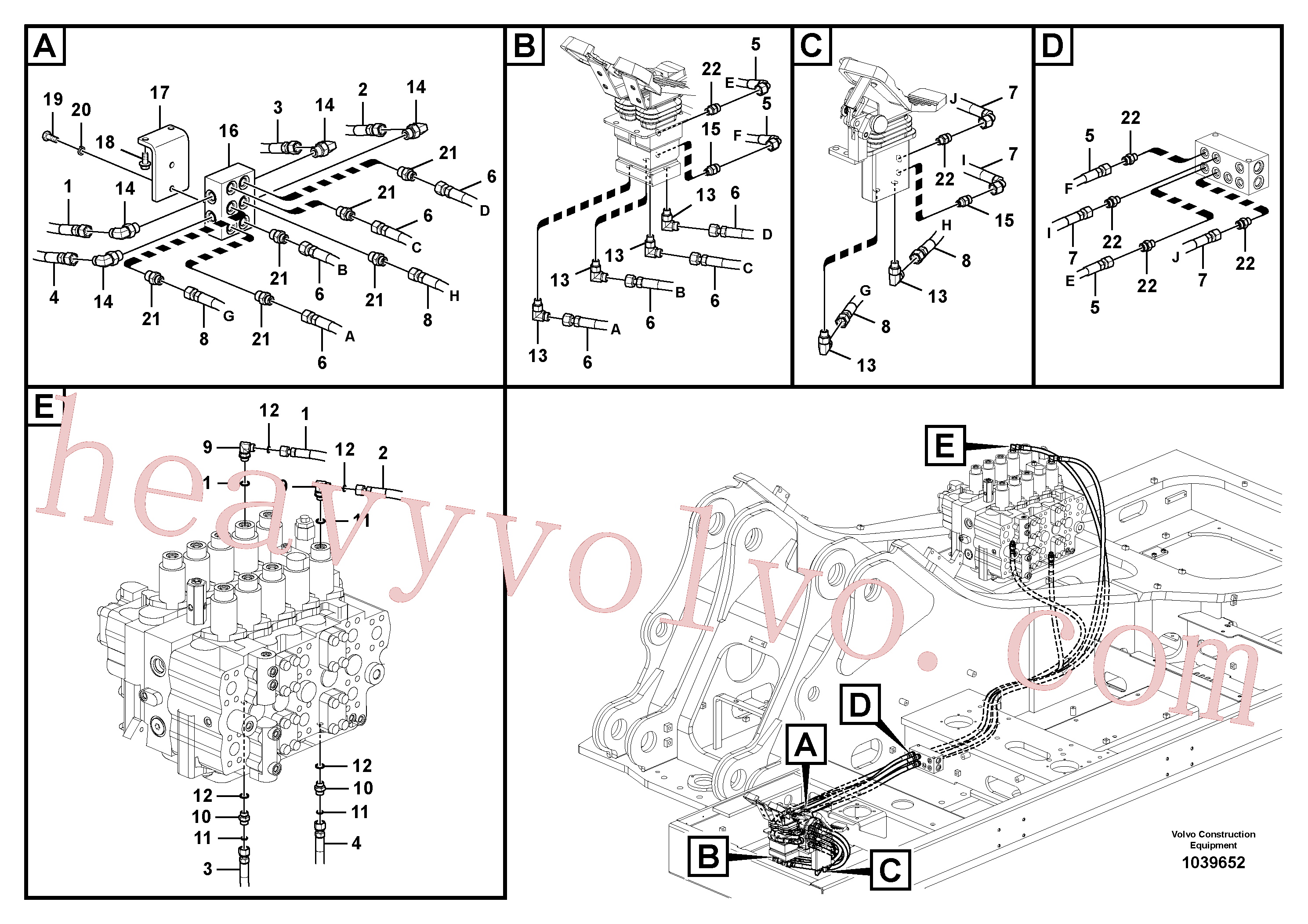 Wholesale VOE939907 Hose assembly for Volvo Excavator