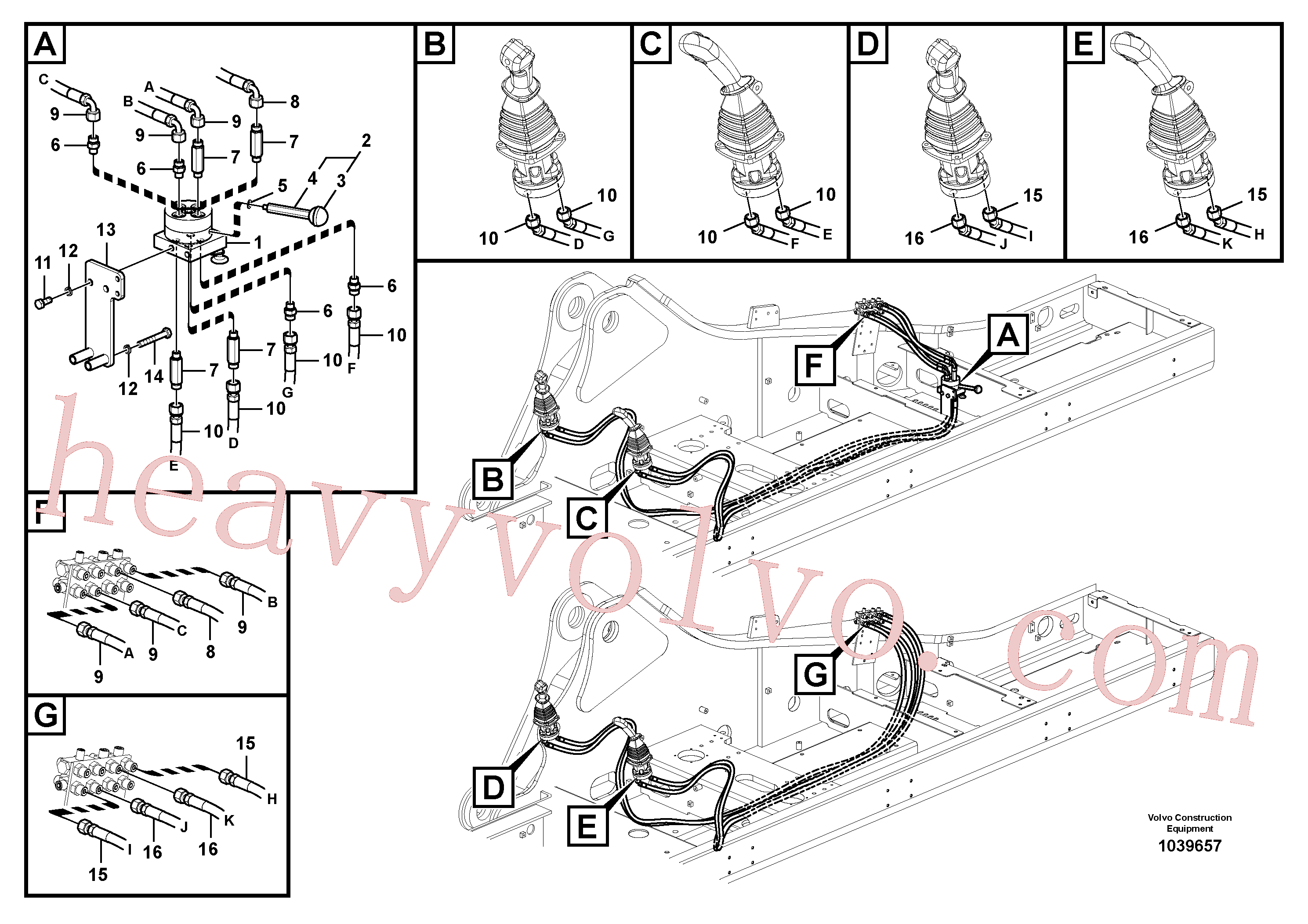 VOE14595235 Hand Lever for Volvo Excavator Parts
