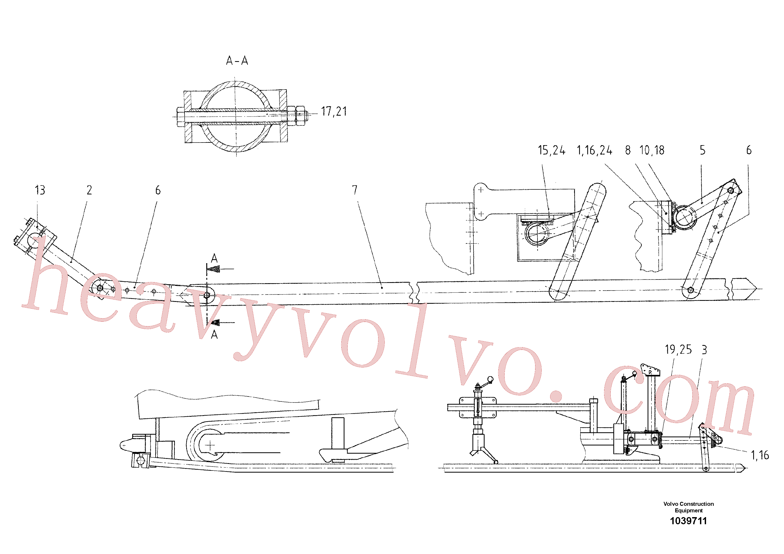 Volvo excavator part RM96721543 Hexagon screw for sale
