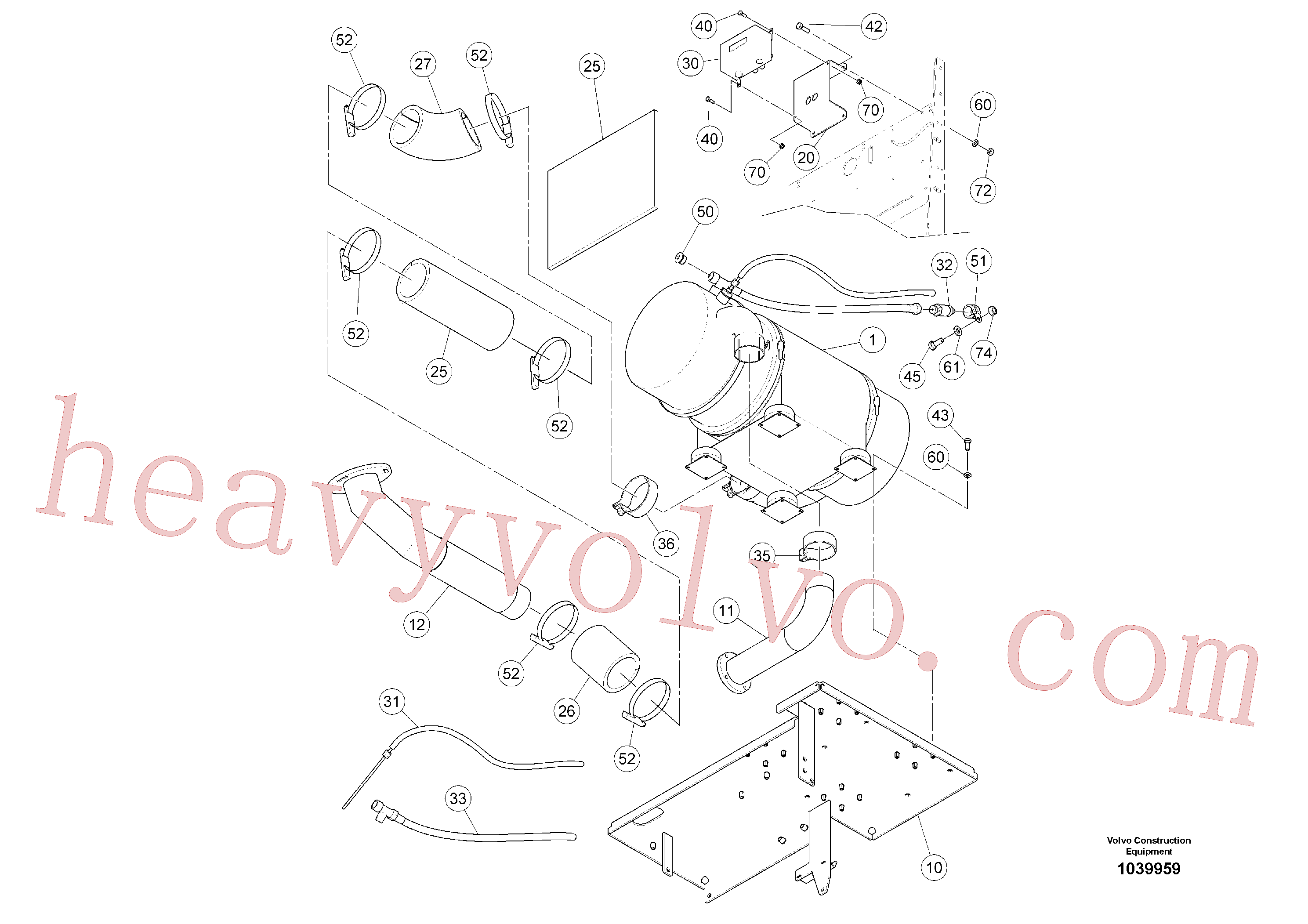 RM96752506 Hexagon nut for Volvo Excavator spare