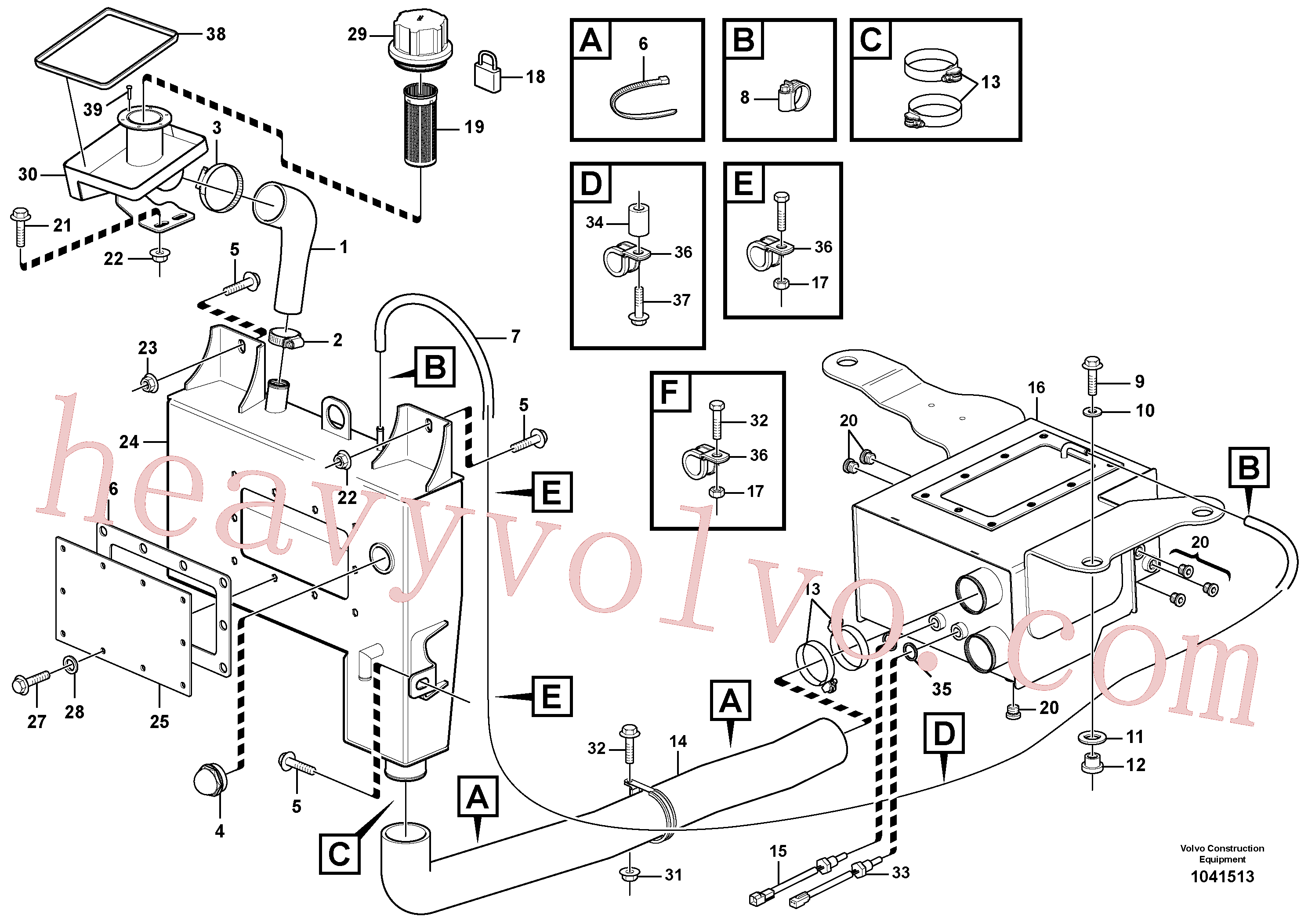 Volvo excavator part VOE972410 Six point socket screw for sale