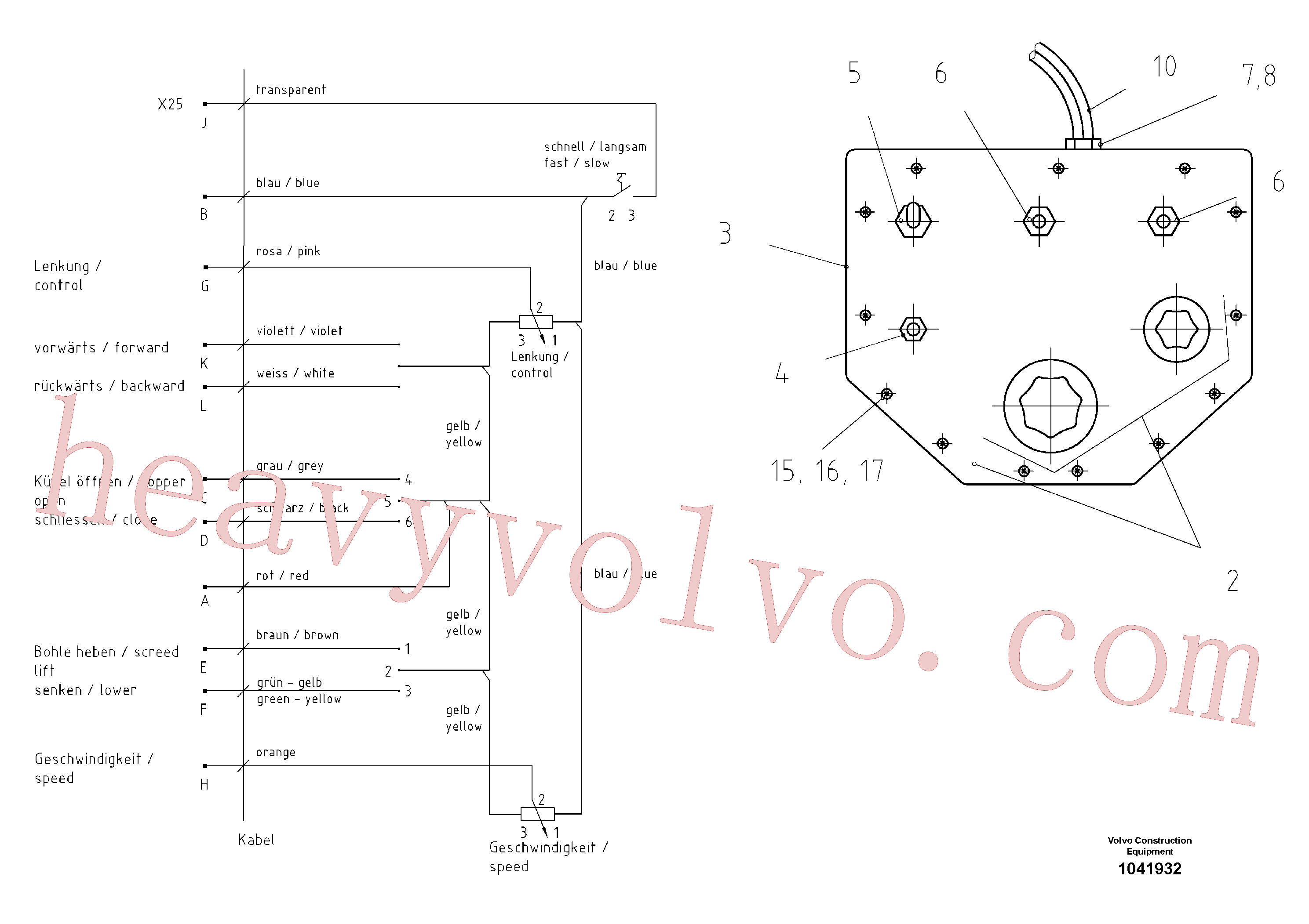 RM96752506 Hexagon nut for Volvo Excavator spare