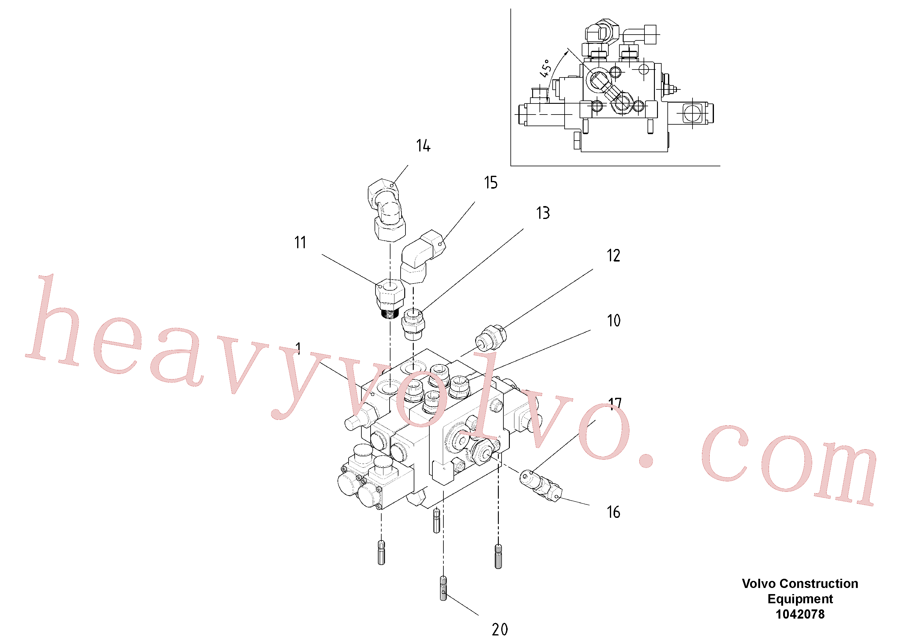 Volvo excavator part RM14090716 Stud for sale