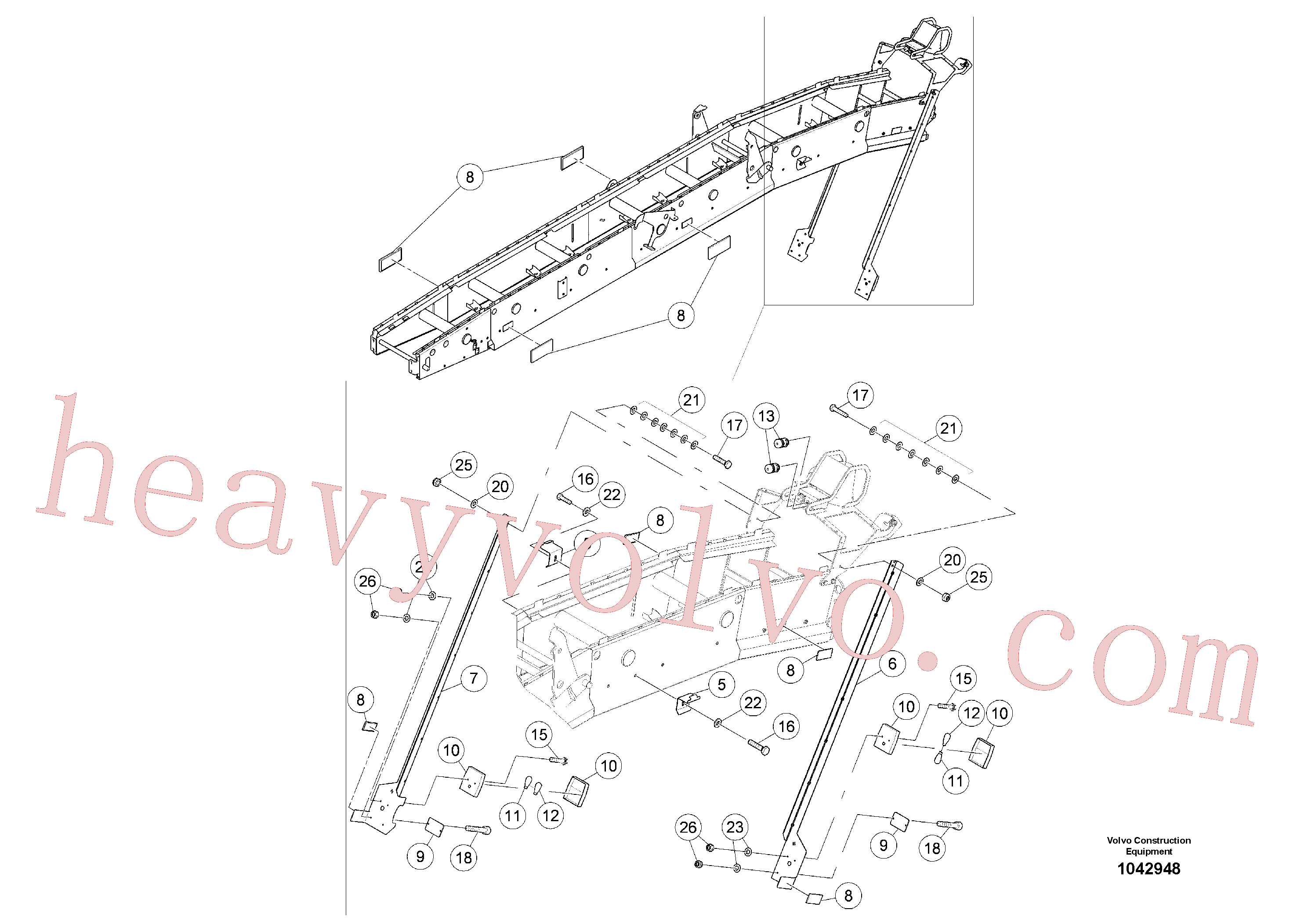 RM58900747 Slotted screw for Volvo Excavator Parts