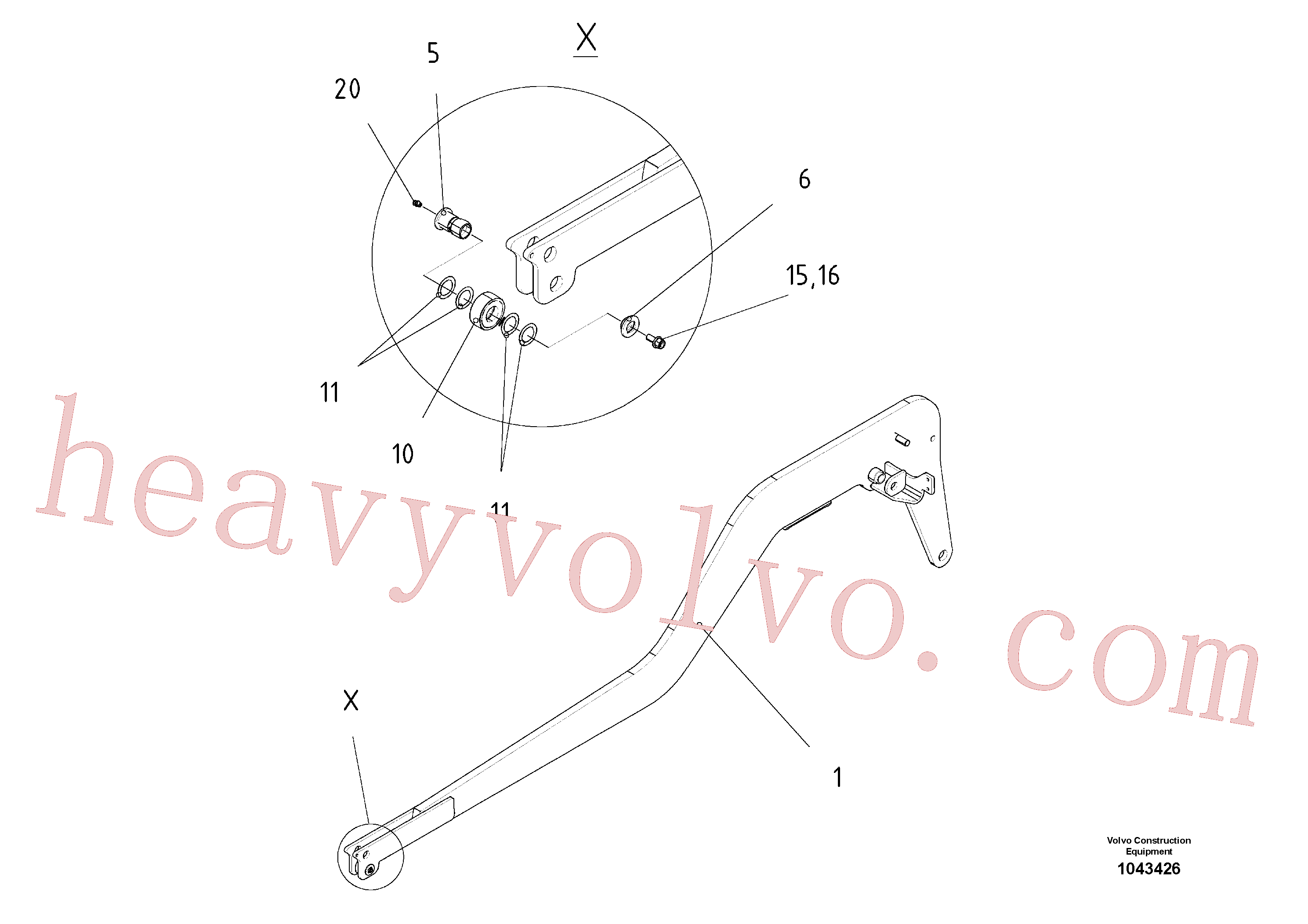 China Made RM58853805 Shim parts for Volvo Excavator