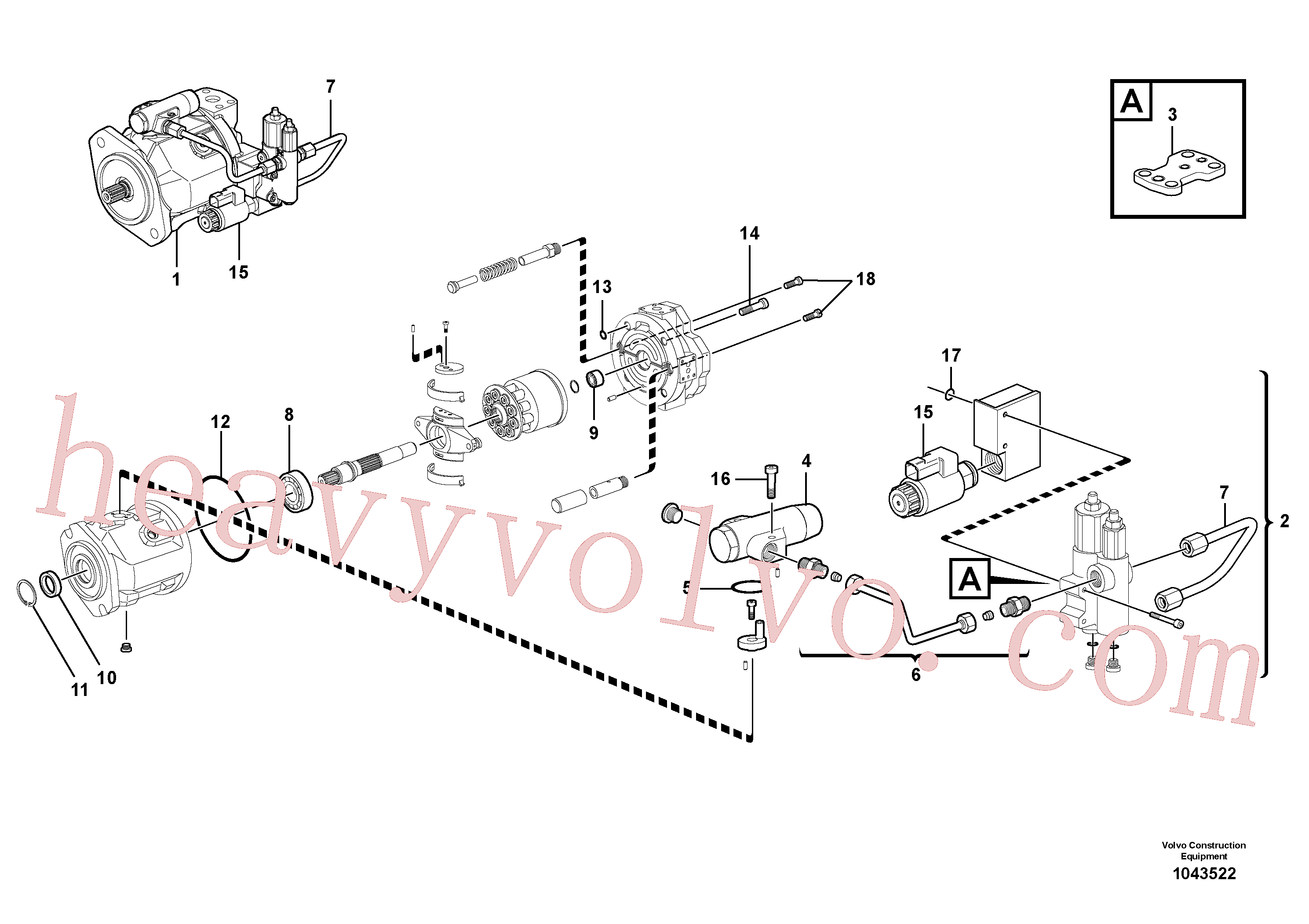 Volvo excavator part VOE11714935 Screw for sale