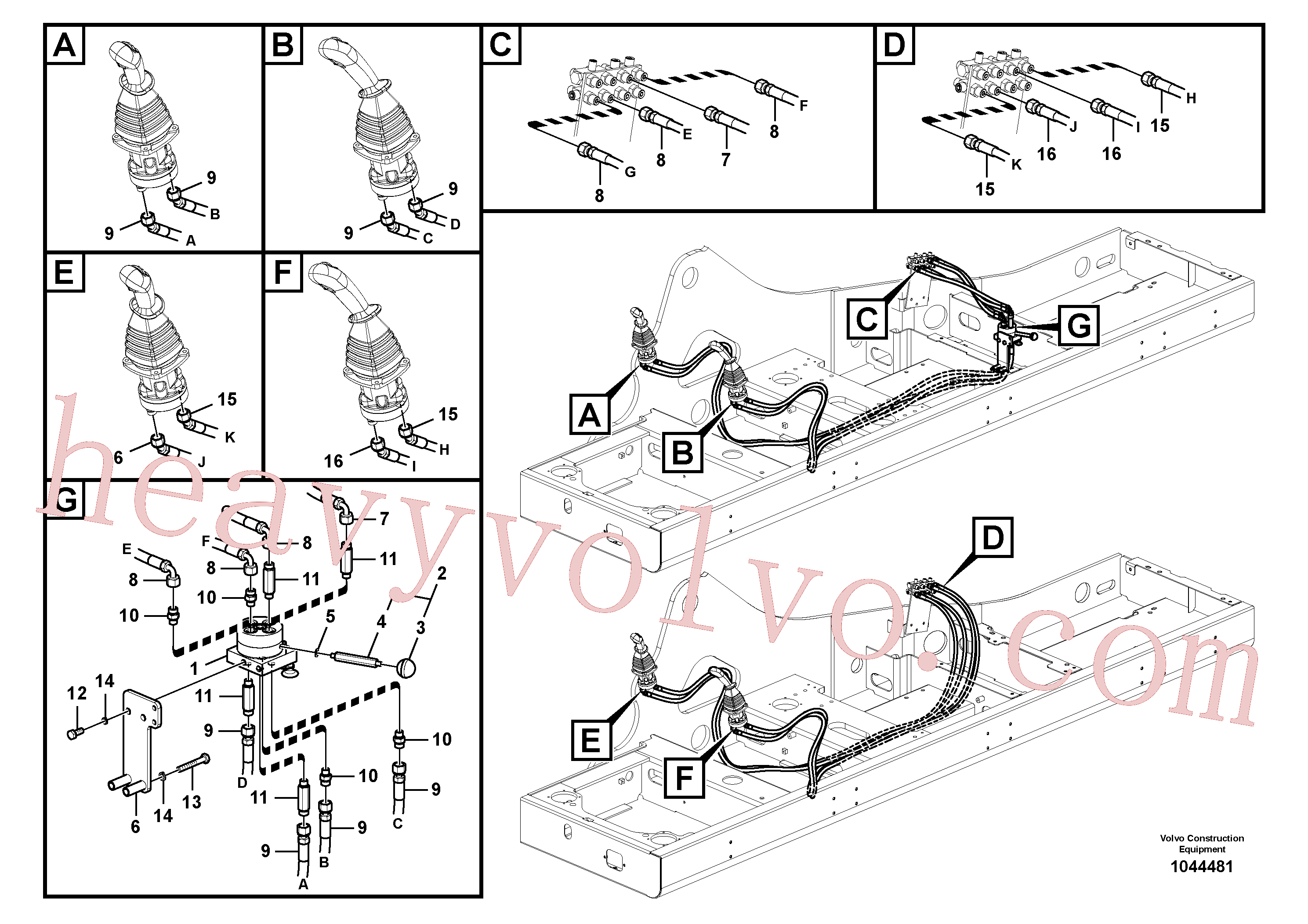 VOE14595235 Hand Lever for Volvo Excavator Parts
