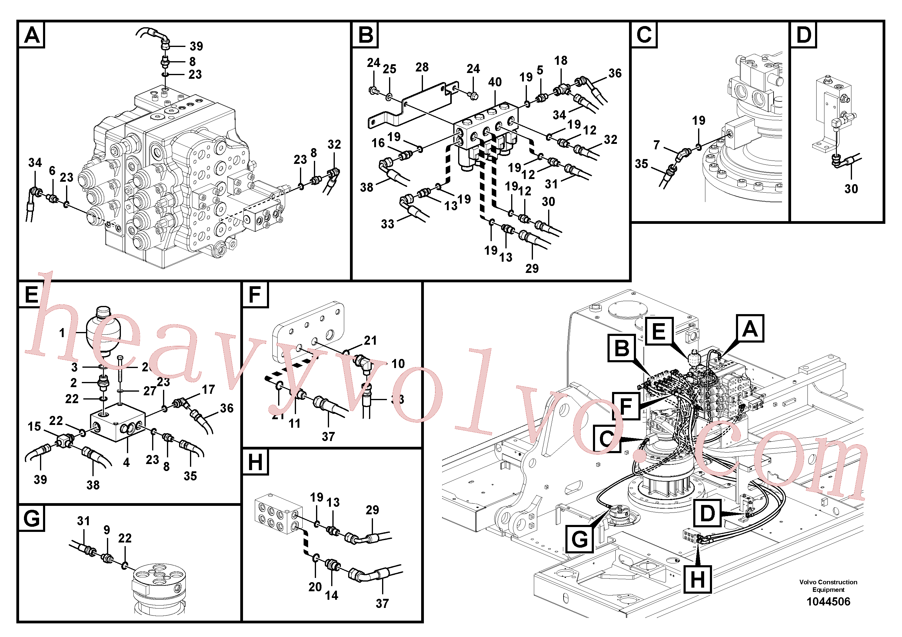 VOE14577612 Filler nipple for Volvo Excavator Parts