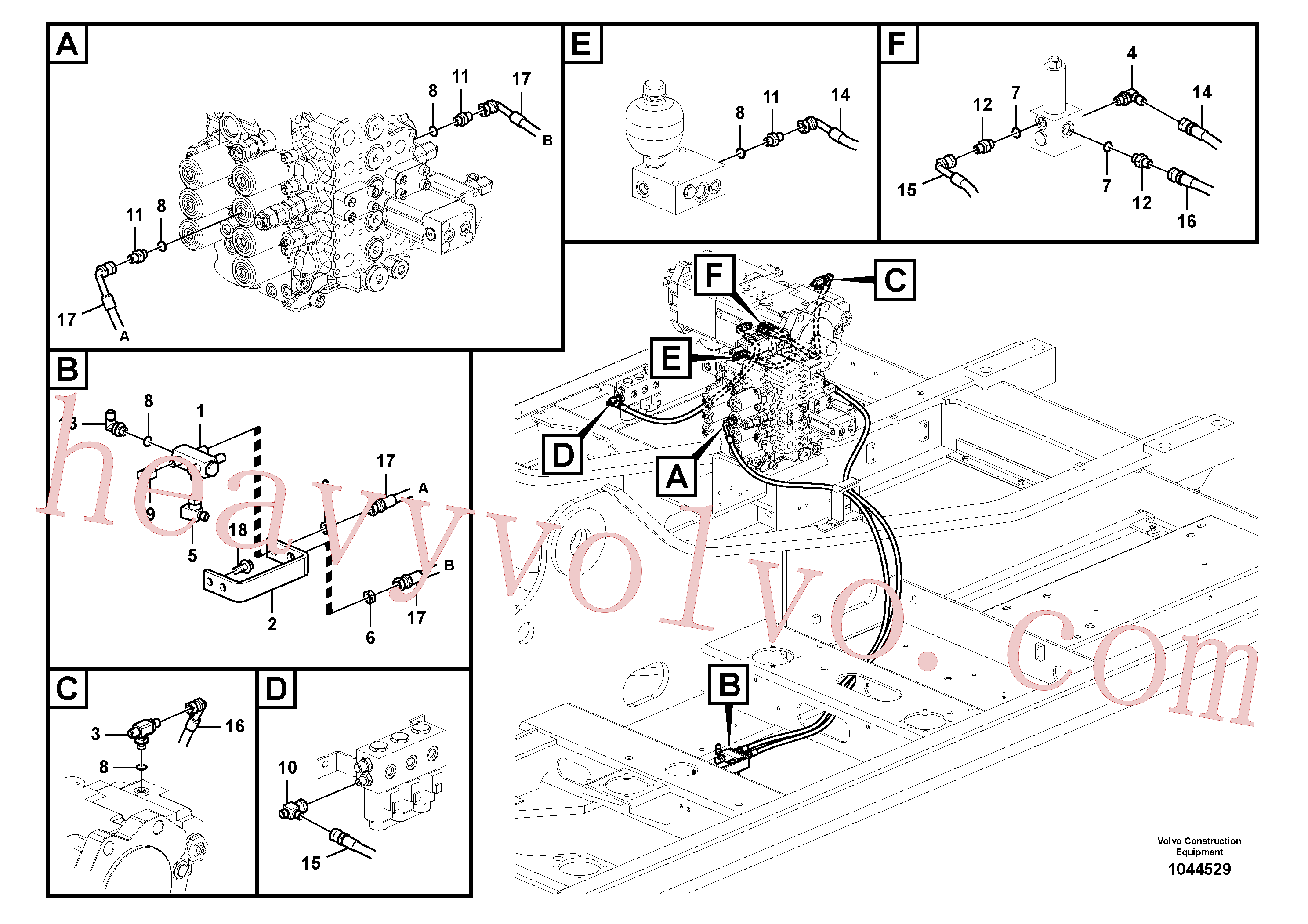 VOE14577570 Elbow for Volvo Excavator spare