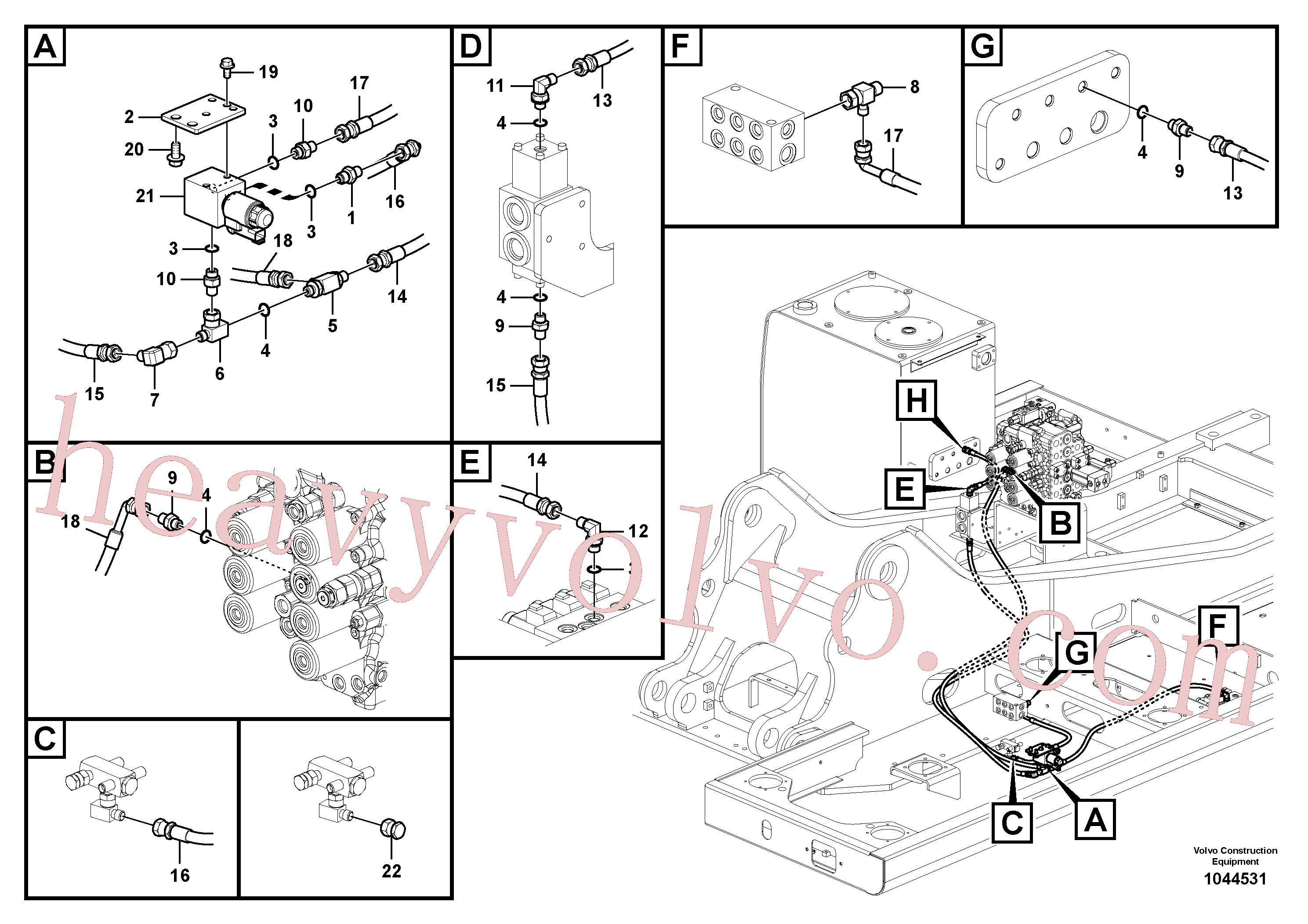 Volvo Assembly SA9451-02242 Hose assembly for sale