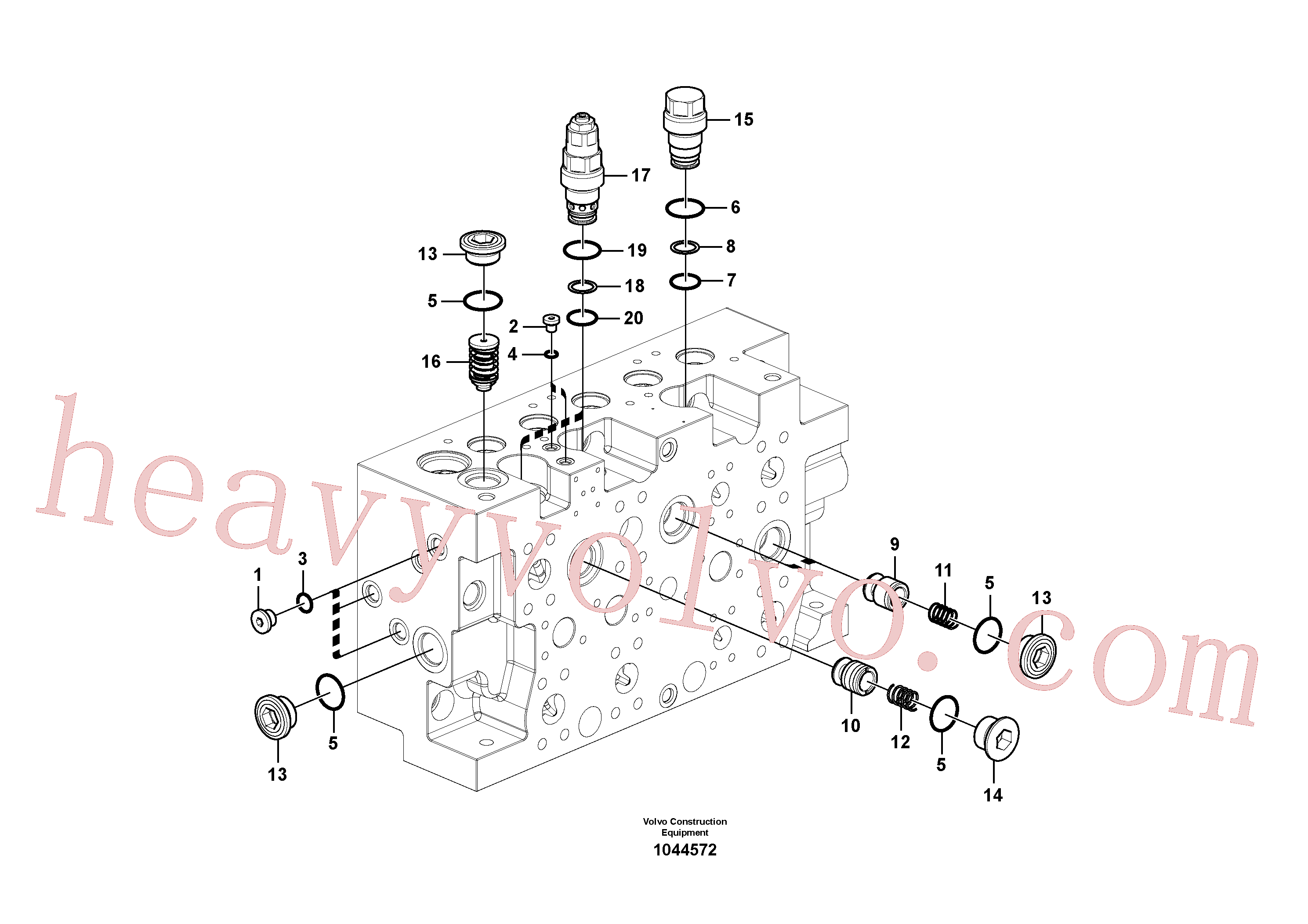 VOE14577793 Plug for Volvo Excavator Parts