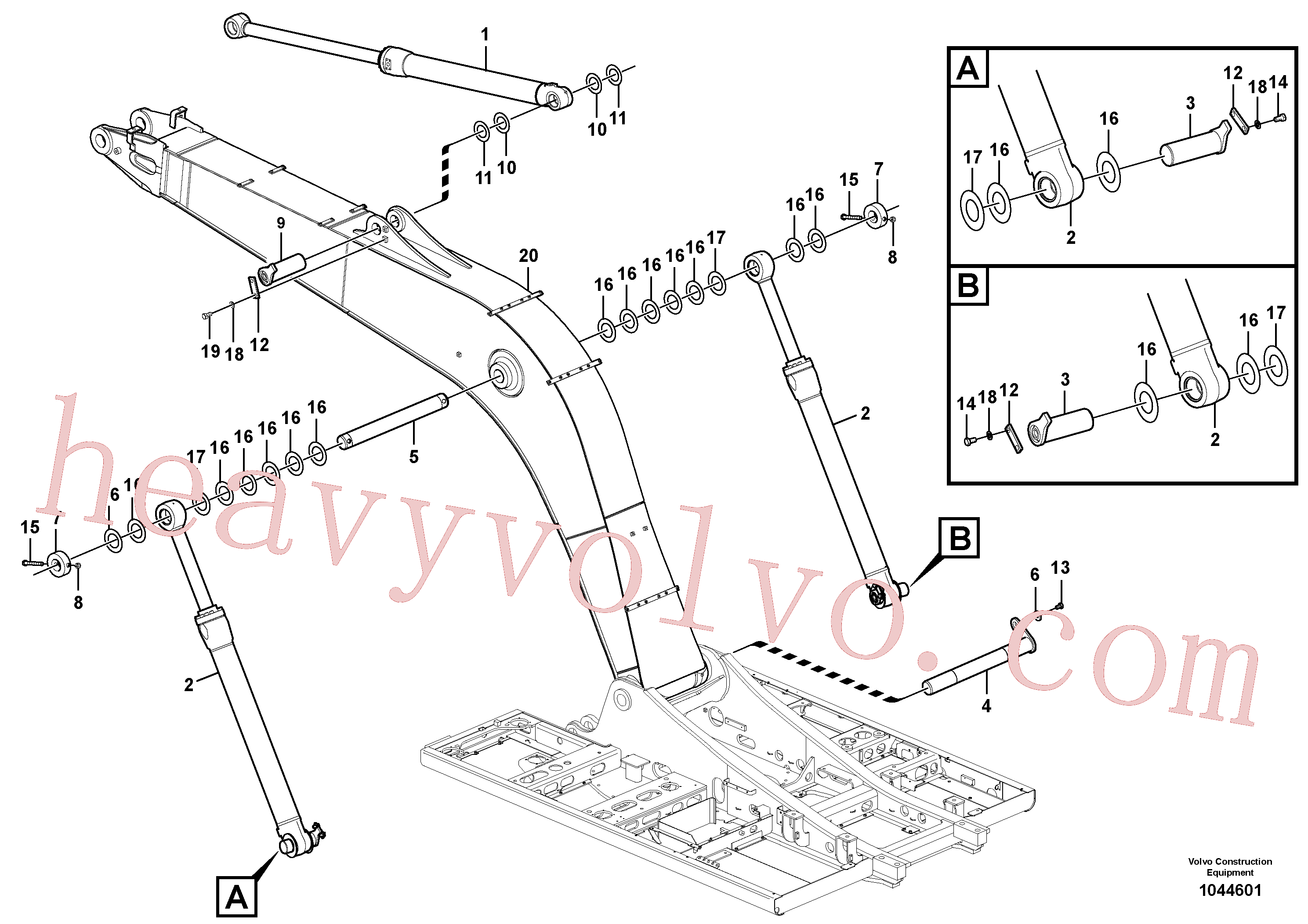 Volvo excavator part VOE14543190 Pin for sale