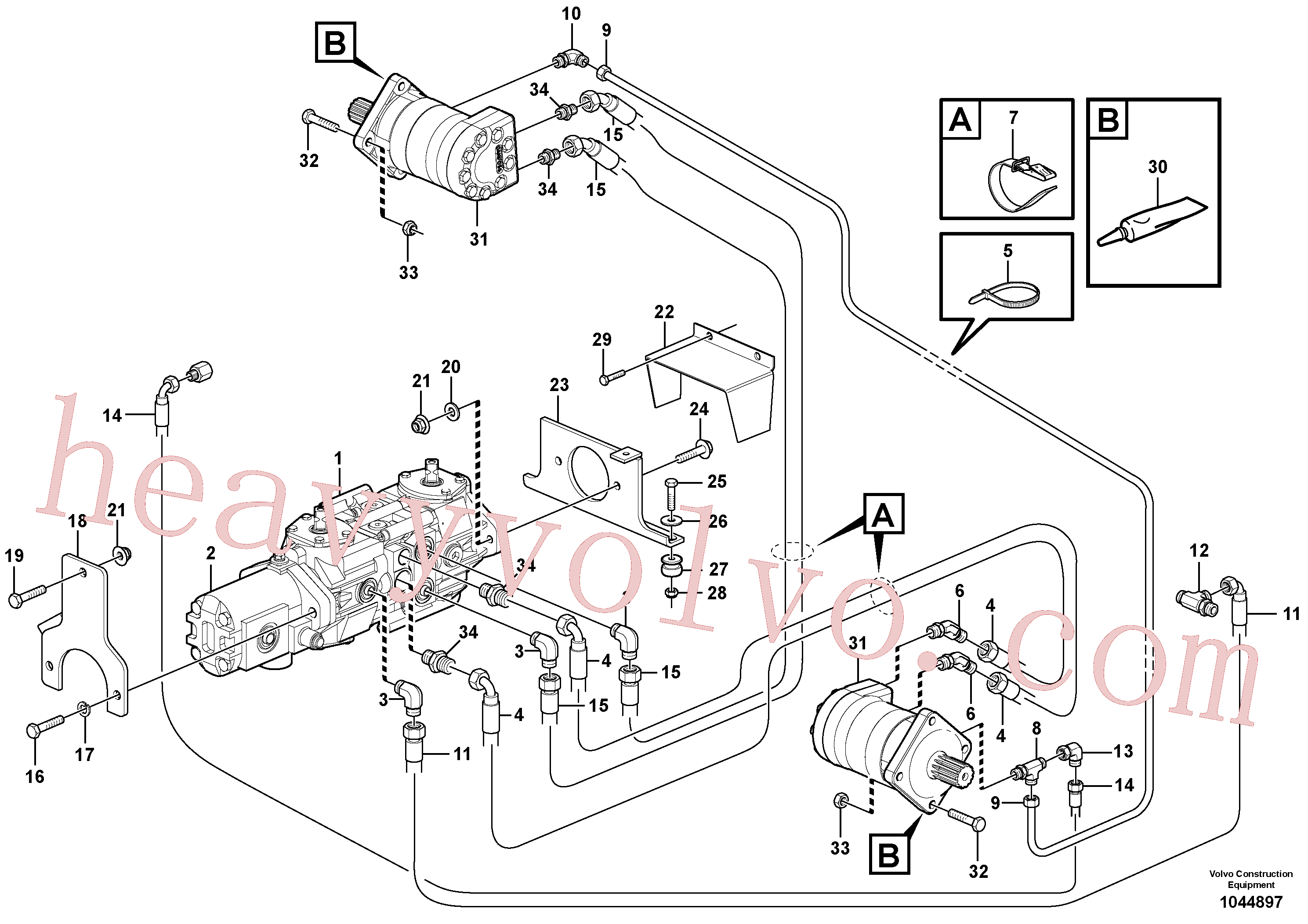 China Made VOE11842233 Adhesive parts for Volvo Excavator