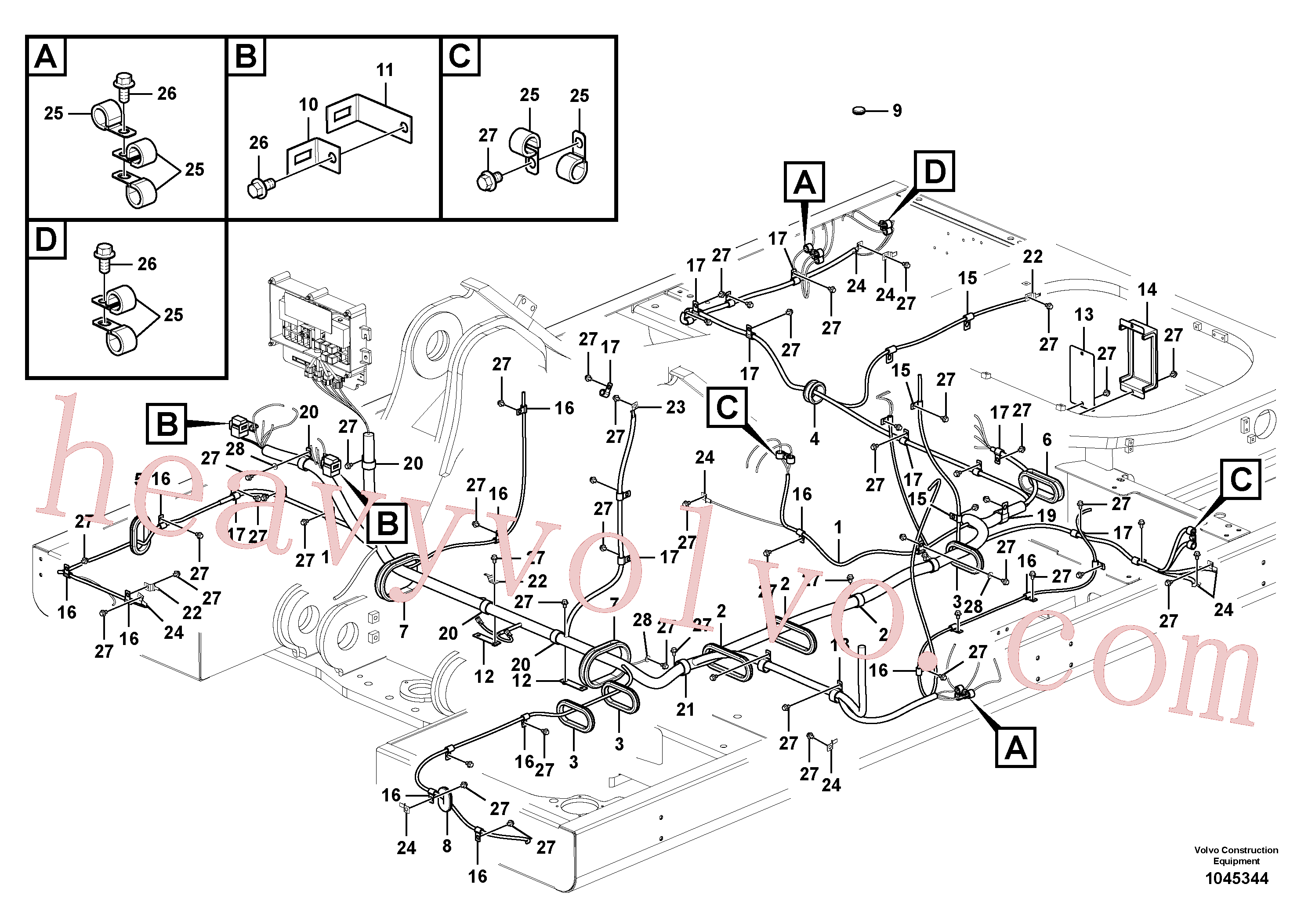 VOE14500291 Clip for Volvo Excavator spare