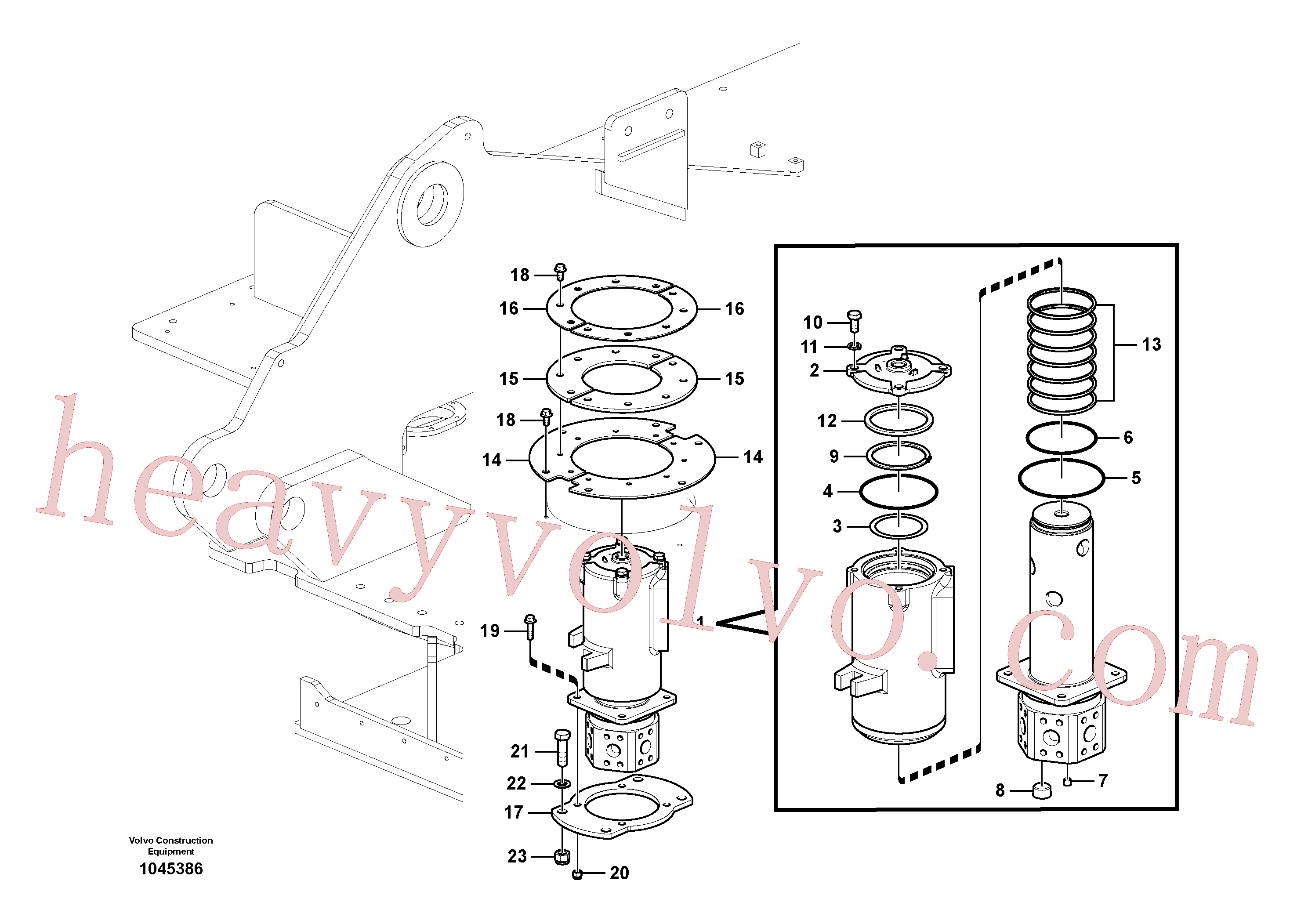VOE990522 Hexagon screw for Volvo Excavator spare