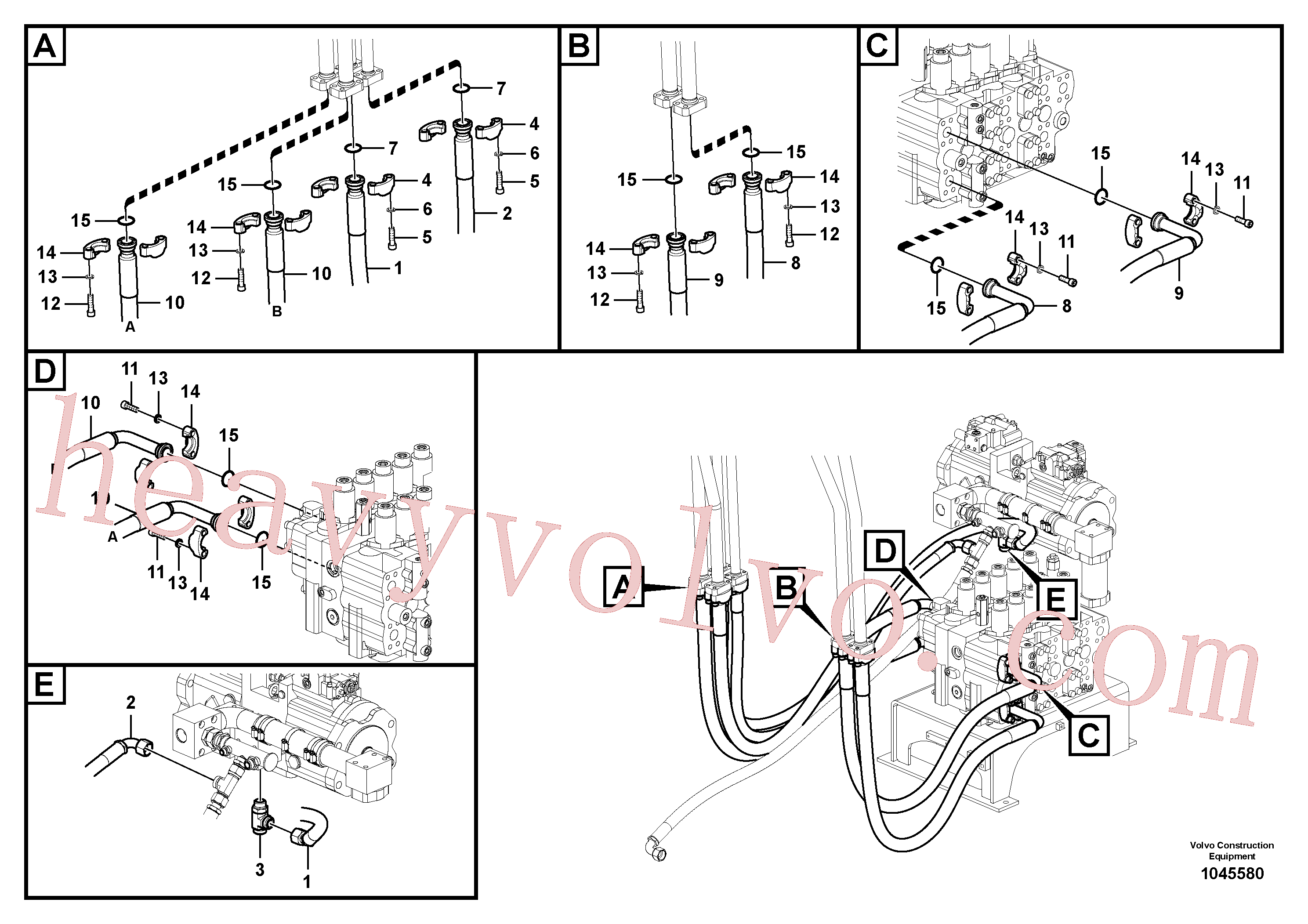 VOE14607418 Hose for Volvo Excavator Parts