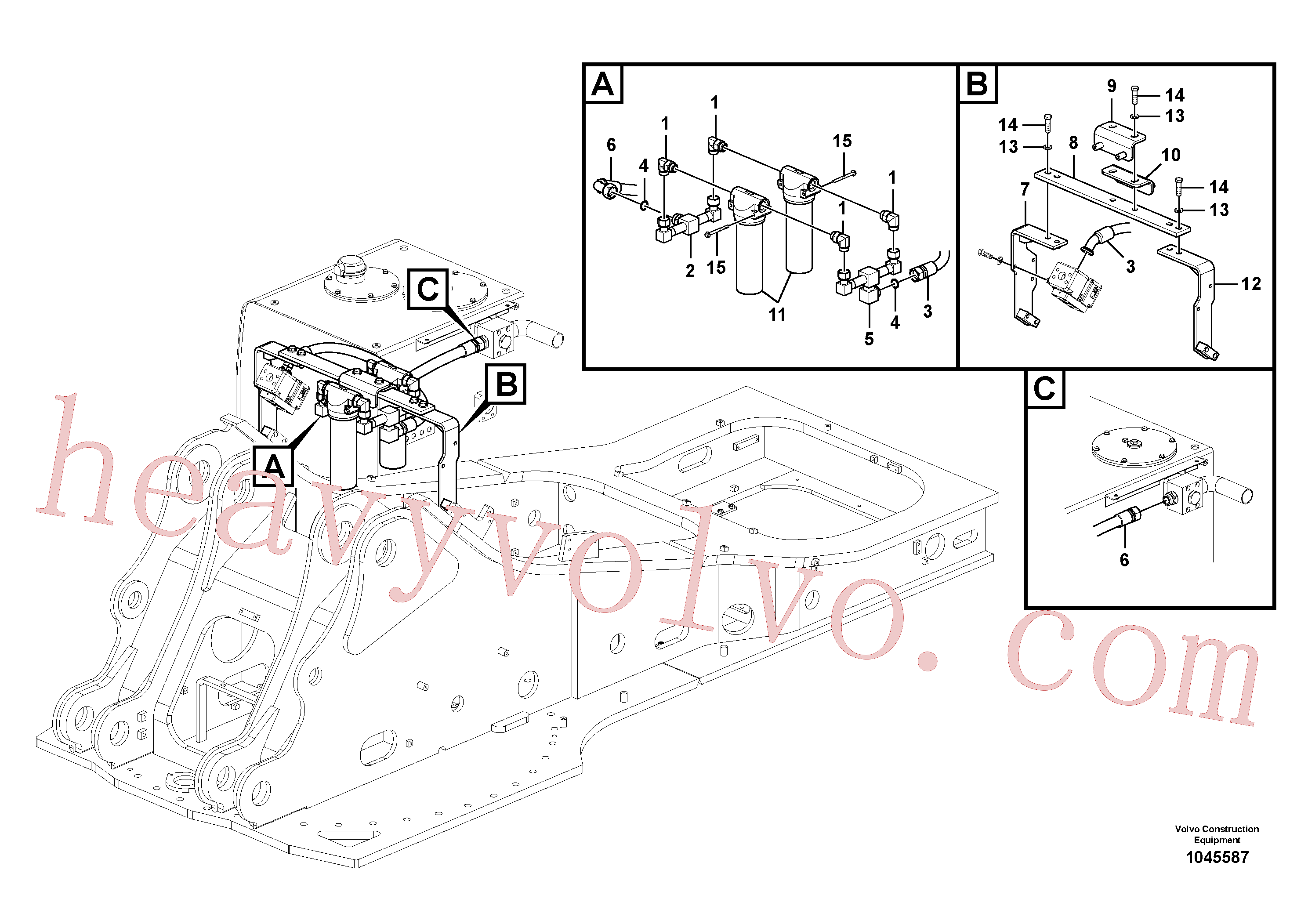 Volvo excavator part VOE14510906 Bracket for sale