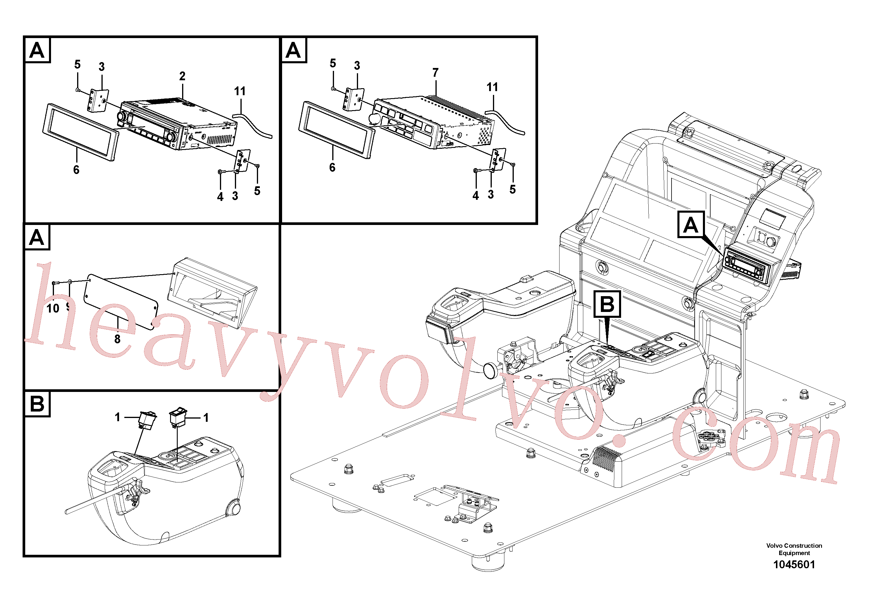 China Made SA9021-10403 Cross recessed screw parts for Volvo Excavator