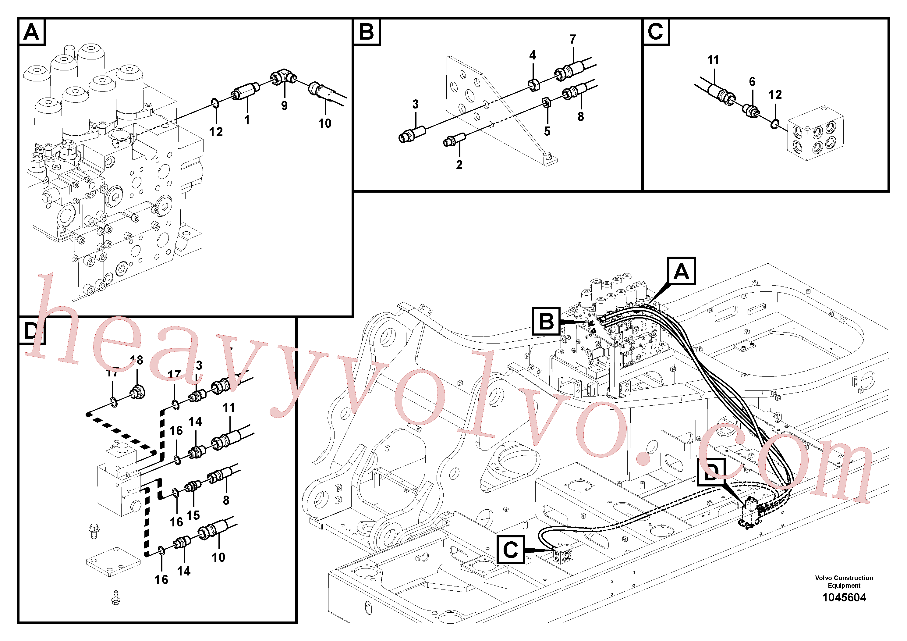 SA9412-22050 Connector for Volvo Excavator Parts