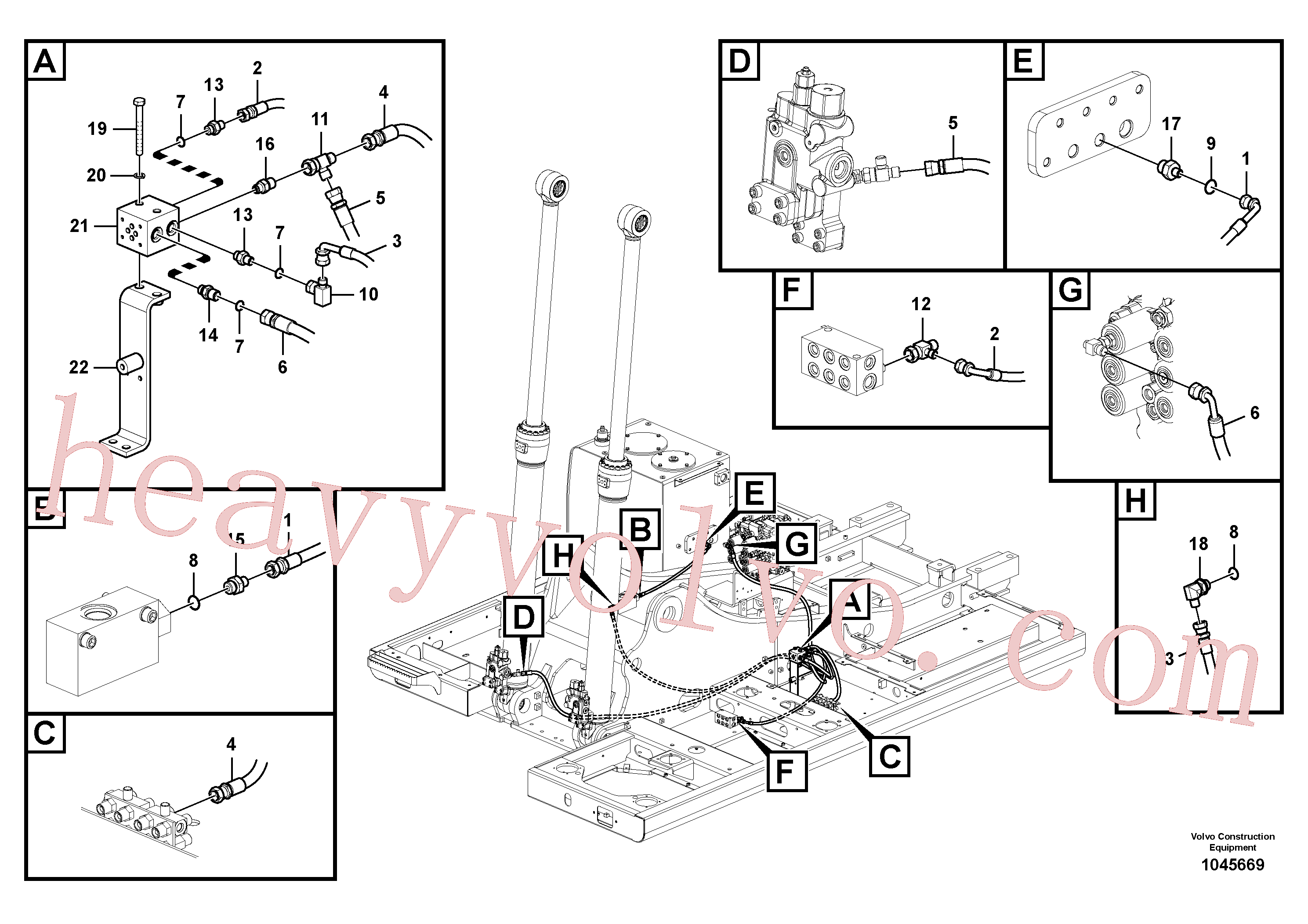 VOE14577612 Filler nipple for Volvo Excavator Parts