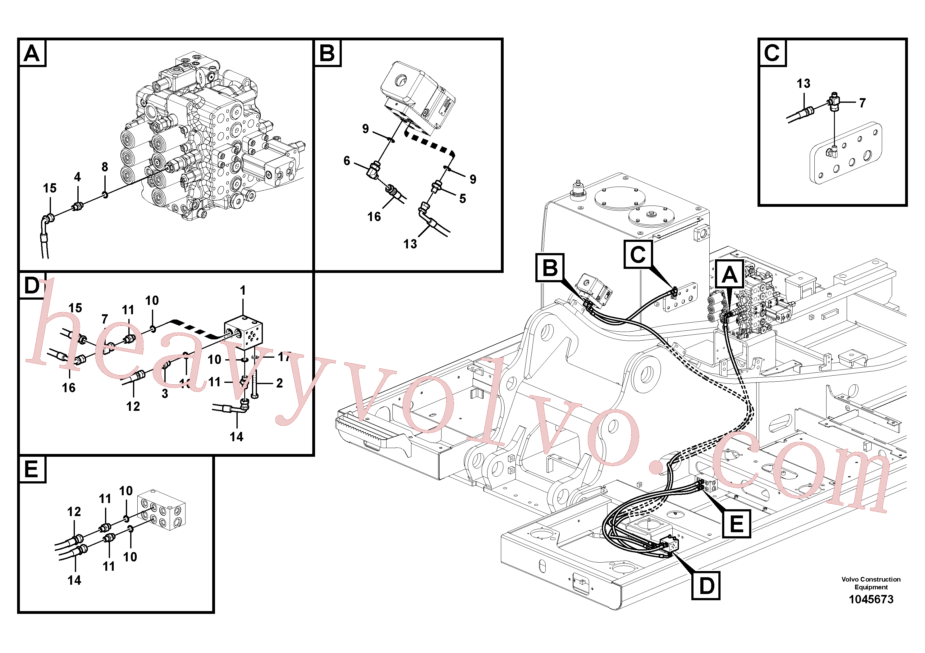 Volvo SA9451-02230 Hose assembly aftermarket part for sale