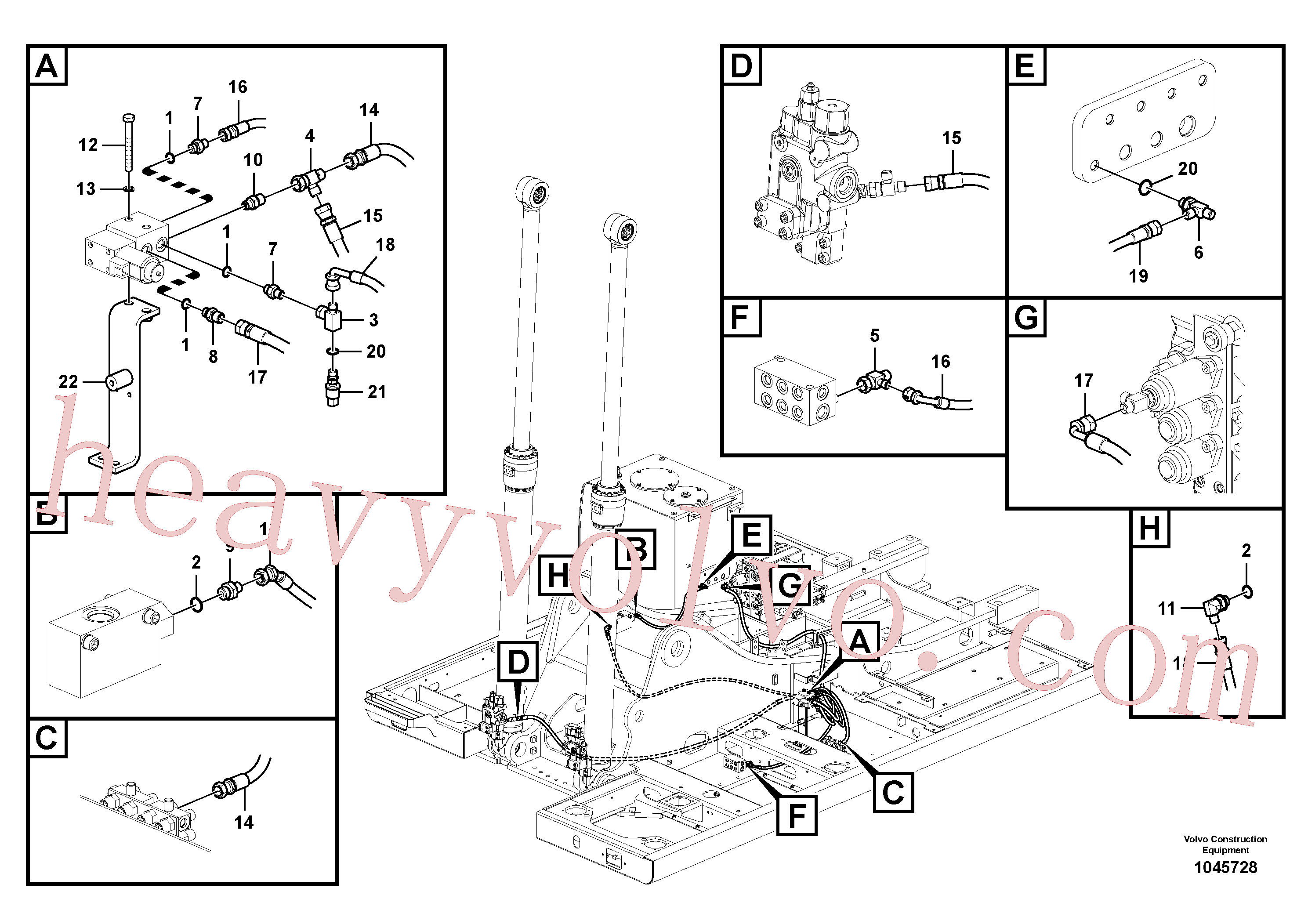 VOE14577612 Filler nipple for Volvo Excavator Parts