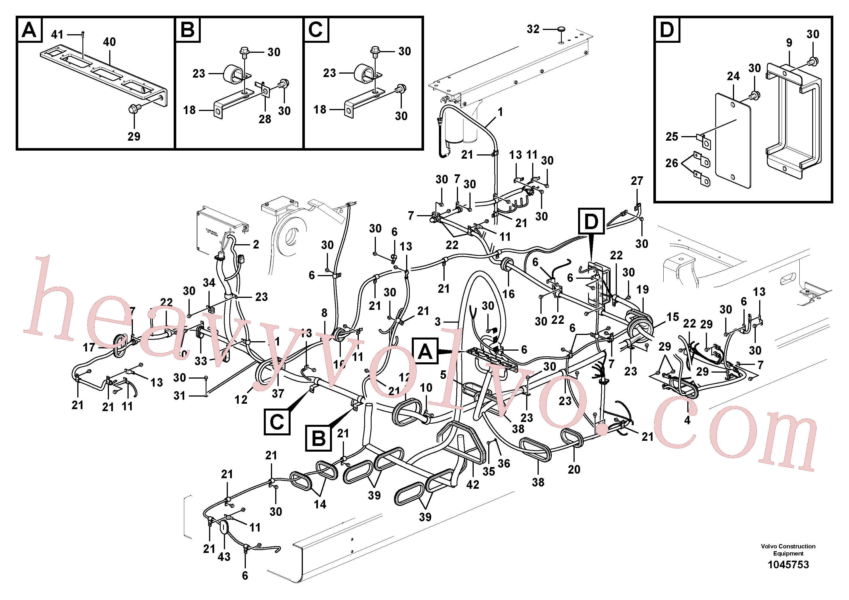 China Made VOE14547765 Clip parts for Volvo Excavator